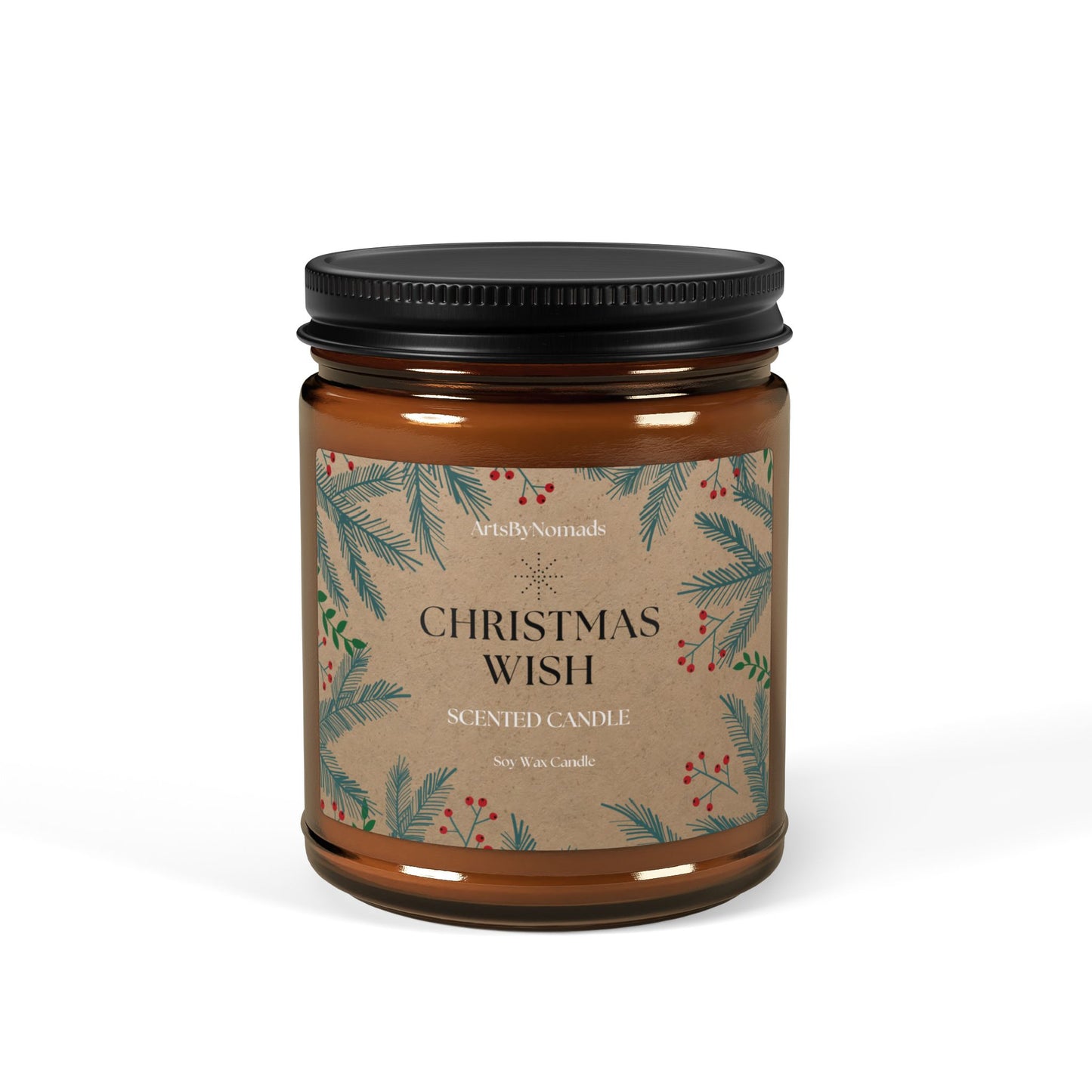 Soy Candle, Christmas Wish Gift for Friends and Family, Eco-Friendly Home Decoration, Light Up Your Wishes