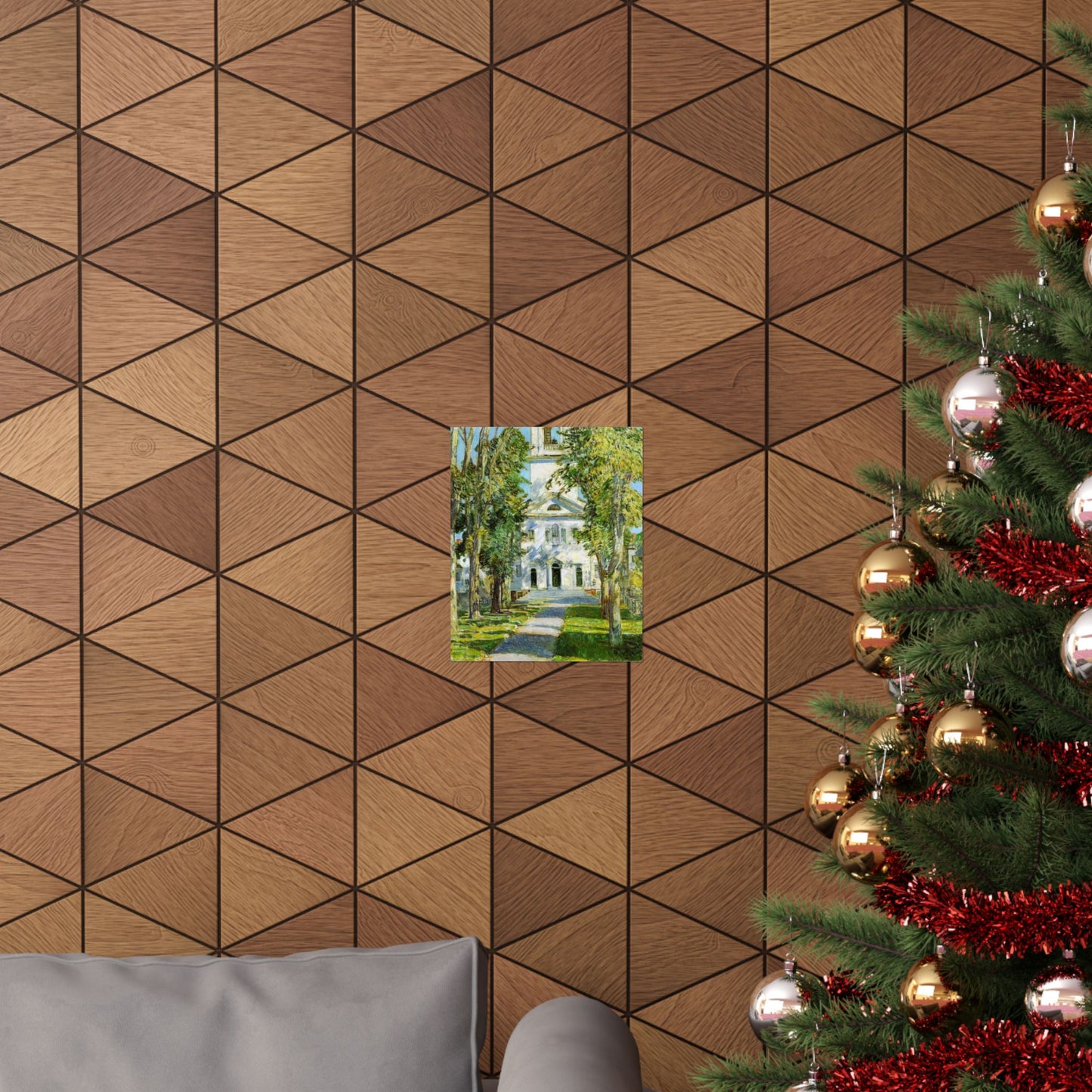 The Church at Gloucester by Childe Hassam, American Impressionist Art Print, New England Wall Decor