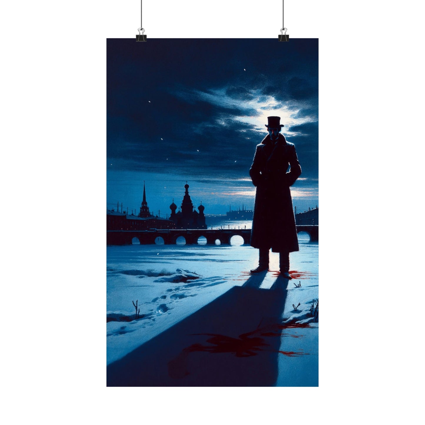 Crime and Punishment Inspired Poster, Dostoyevsky Literary Art Print, Gift for Book Lovers