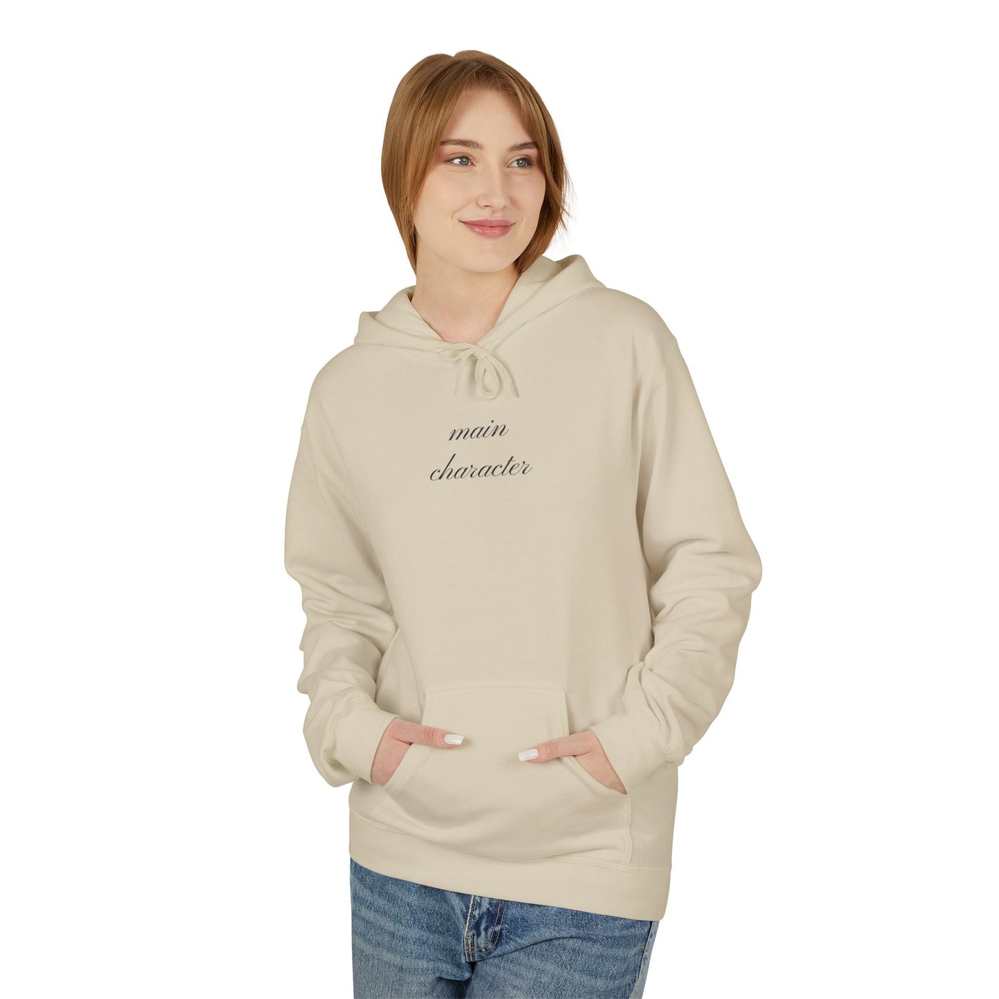 Main Character Hoodie - Elegant Unisex Fleece Hoodie for Teens & Adults - Perfect Gift for Friends and Siblings