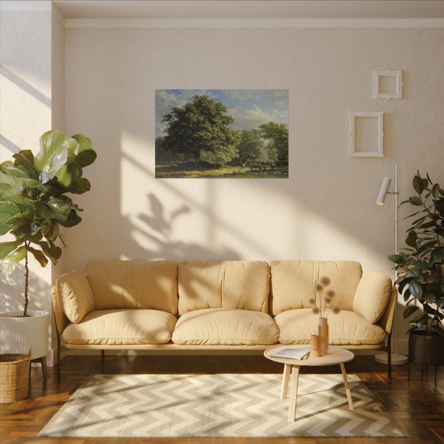 Bentheim Forest Canvas Art by George Andries Roth, Serene Nature Landscape Wall Decor, Luxurious Gift