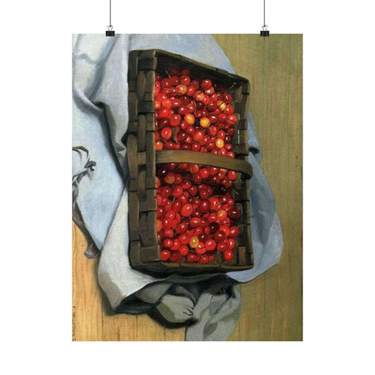 Felix Vallotton Print - 'Basket with Cherries' 1921 - Fine Art Wall Decor - Kitchen Art - Vintage Fruit Still Life - Art Print Poster