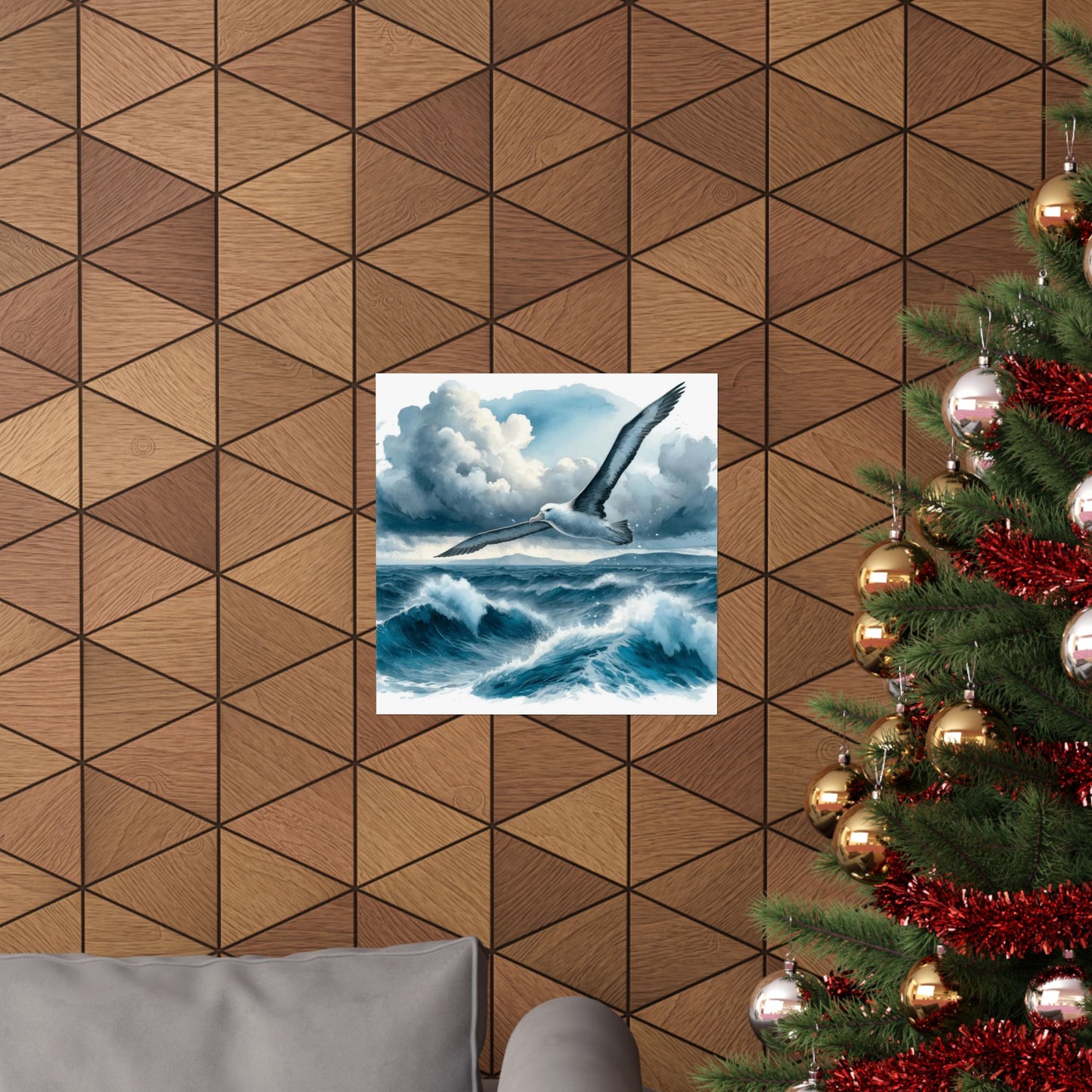 Blue Albatross Bird Art Print, Elegant Matte Poster on Archival Paper, Perfect for Home or Office Decor, Great Gift