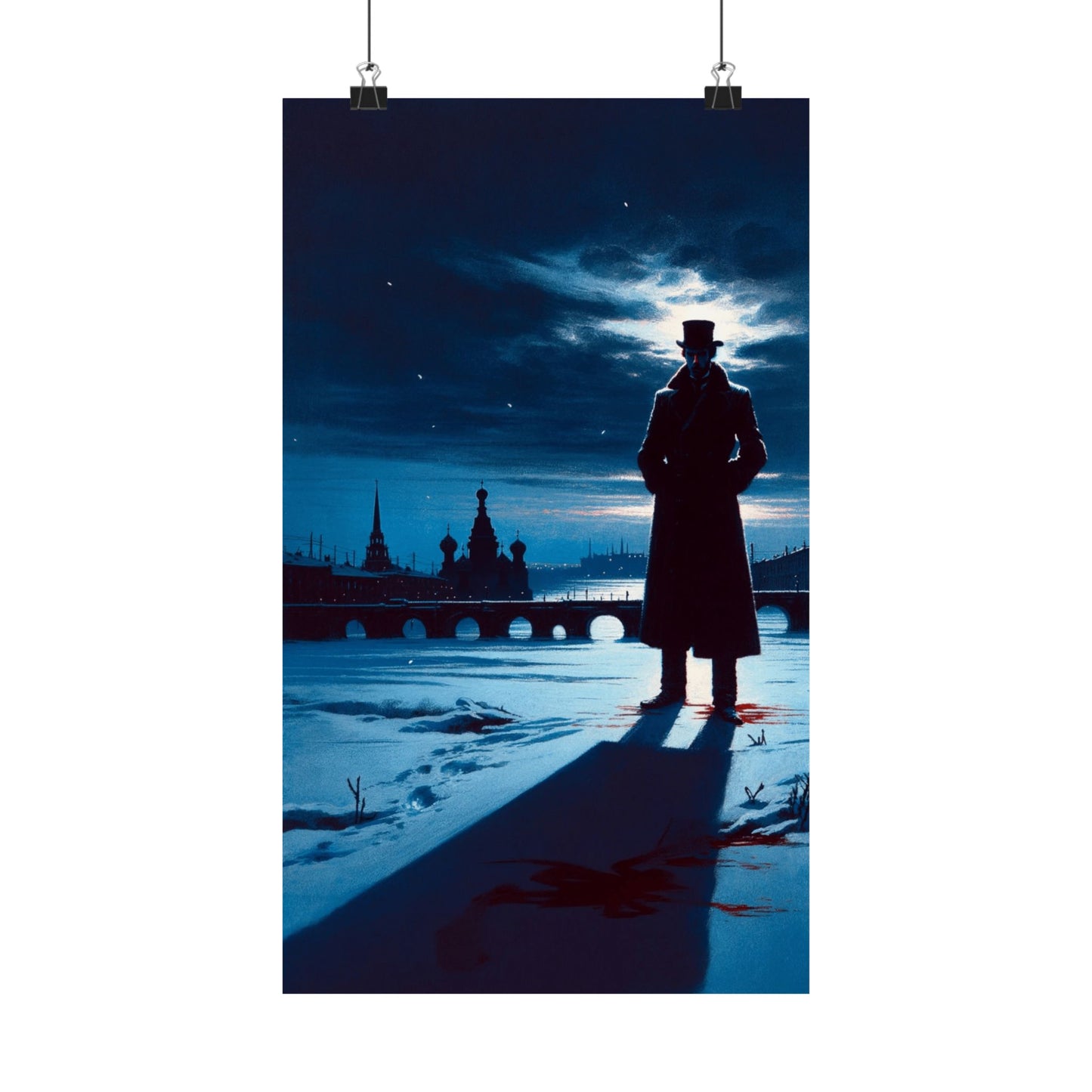 Crime and Punishment Inspired Poster, Dostoyevsky Literary Art Print, Gift for Book Lovers