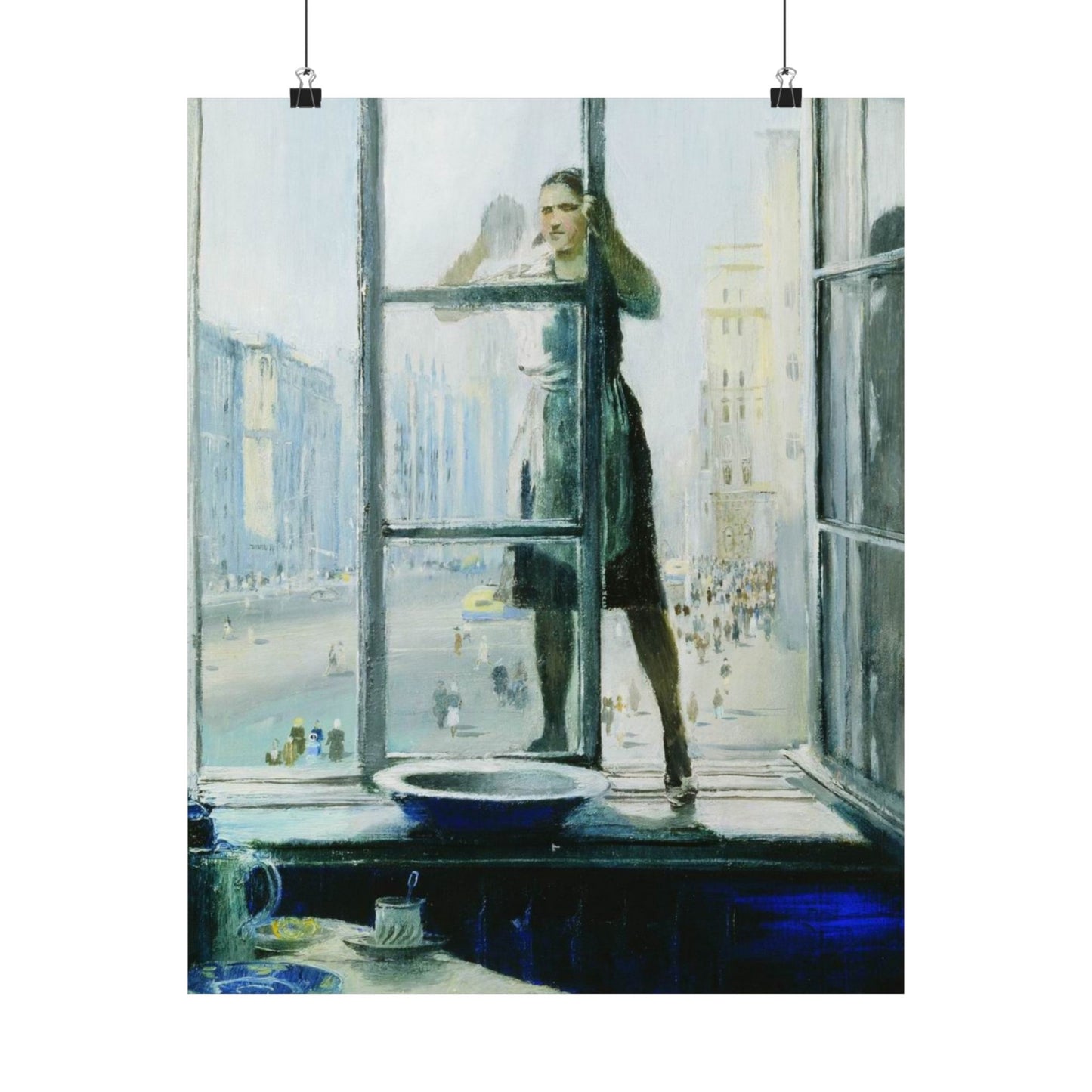 Spring Window by Yuri Pimenov Soviet Art Print Cultural Masterpiece Wall Decor Poster - Available in Large Sizes