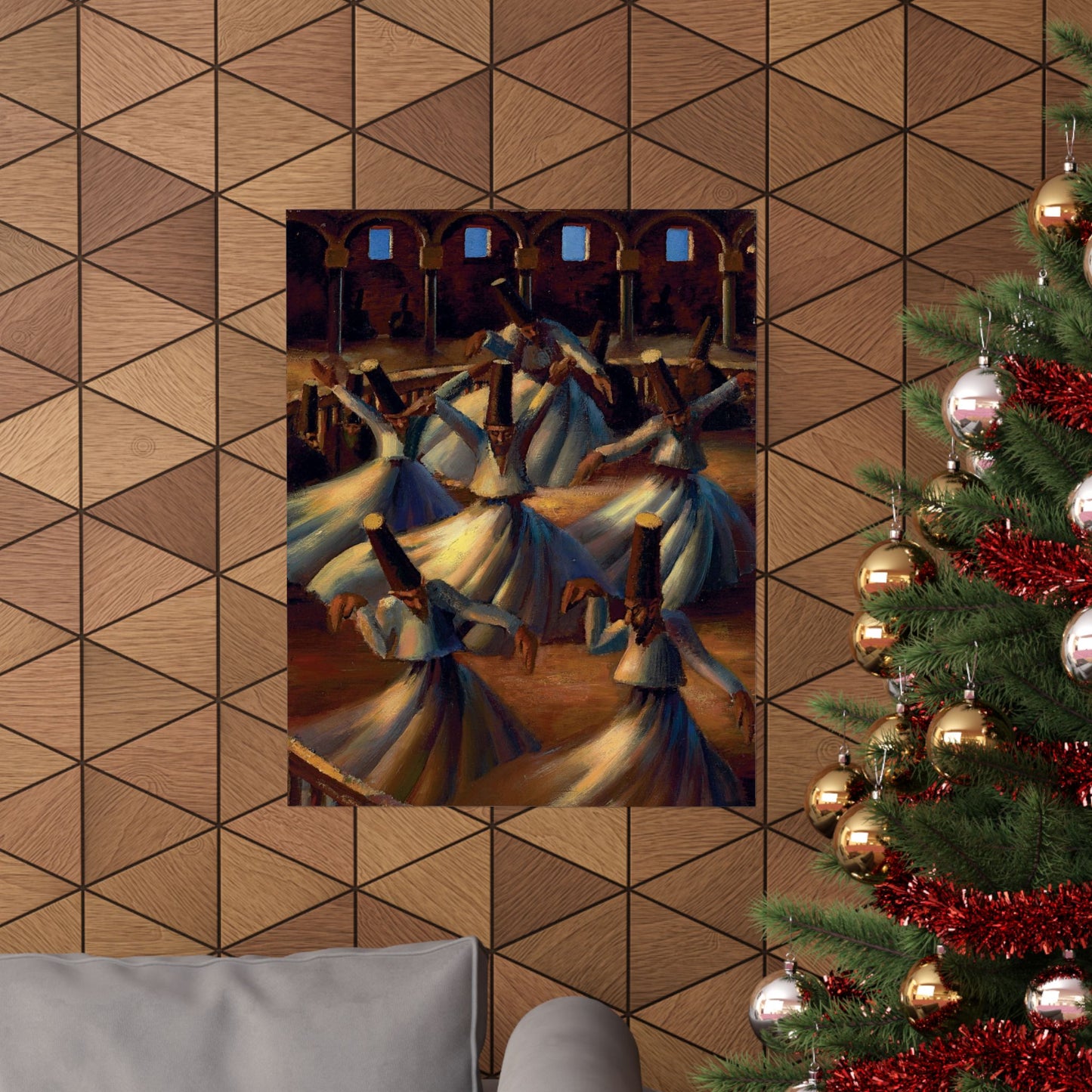 The Whirling Dervishes by Mahmoud Said, Islamic Art Print, Egyptian Painter Poster