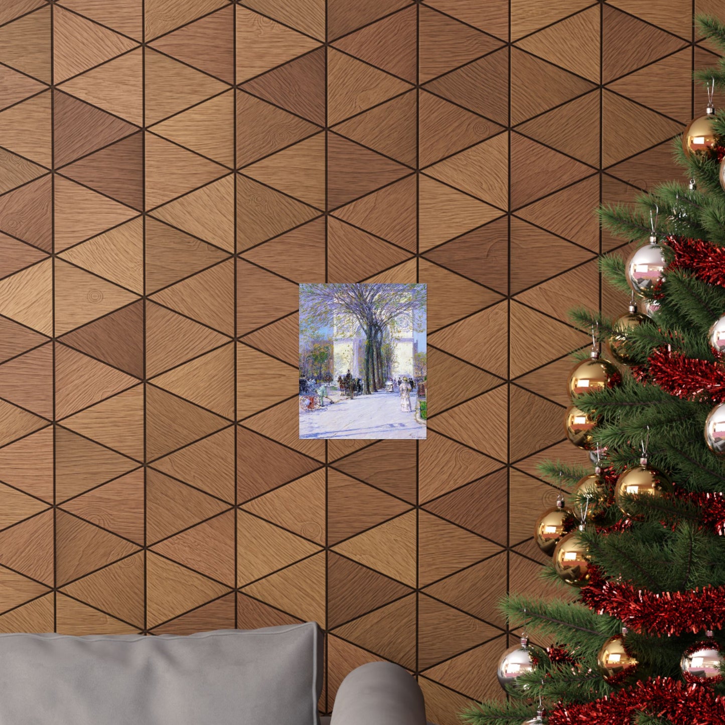 Washington Arch, Spring by Childe Hassam, Impressionist Cityscape Art Print, Classic American Artwork Poster, Great Gift to Loved Ones