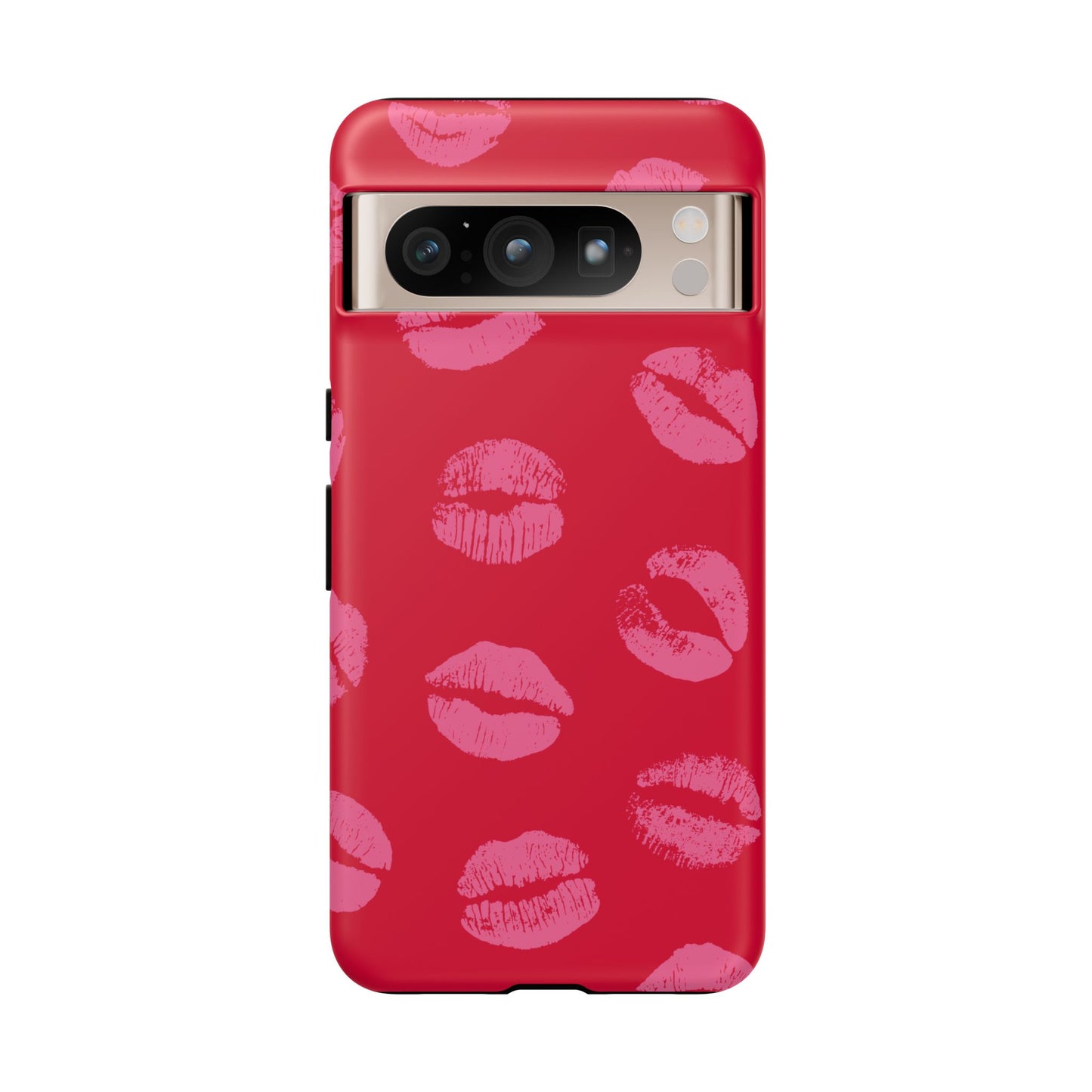 Lipstick Kisses Phone Case, Chic Tough Case for iPhone, Pixel, Galaxy, Stylish Gift for Girlfriend