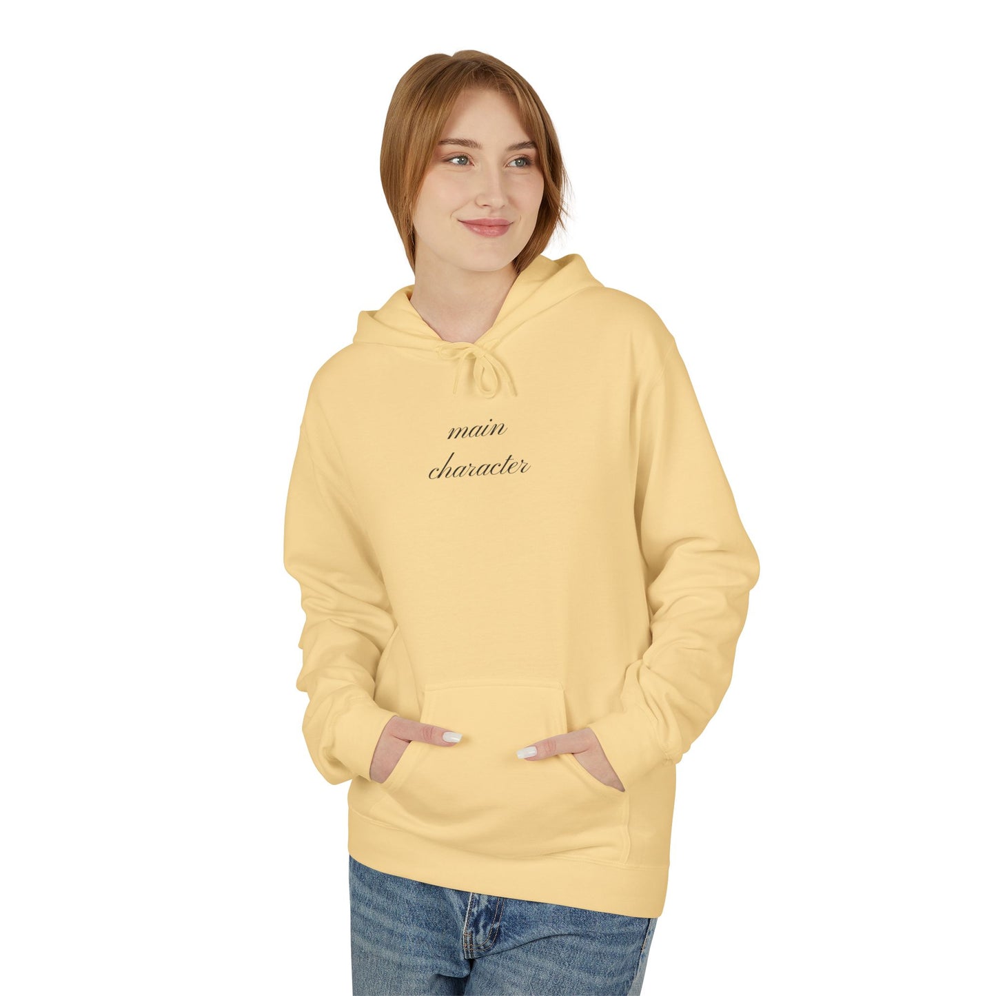 Main Character Hoodie - Elegant Unisex Fleece Hoodie for Teens & Adults - Perfect Gift for Friends and Siblings