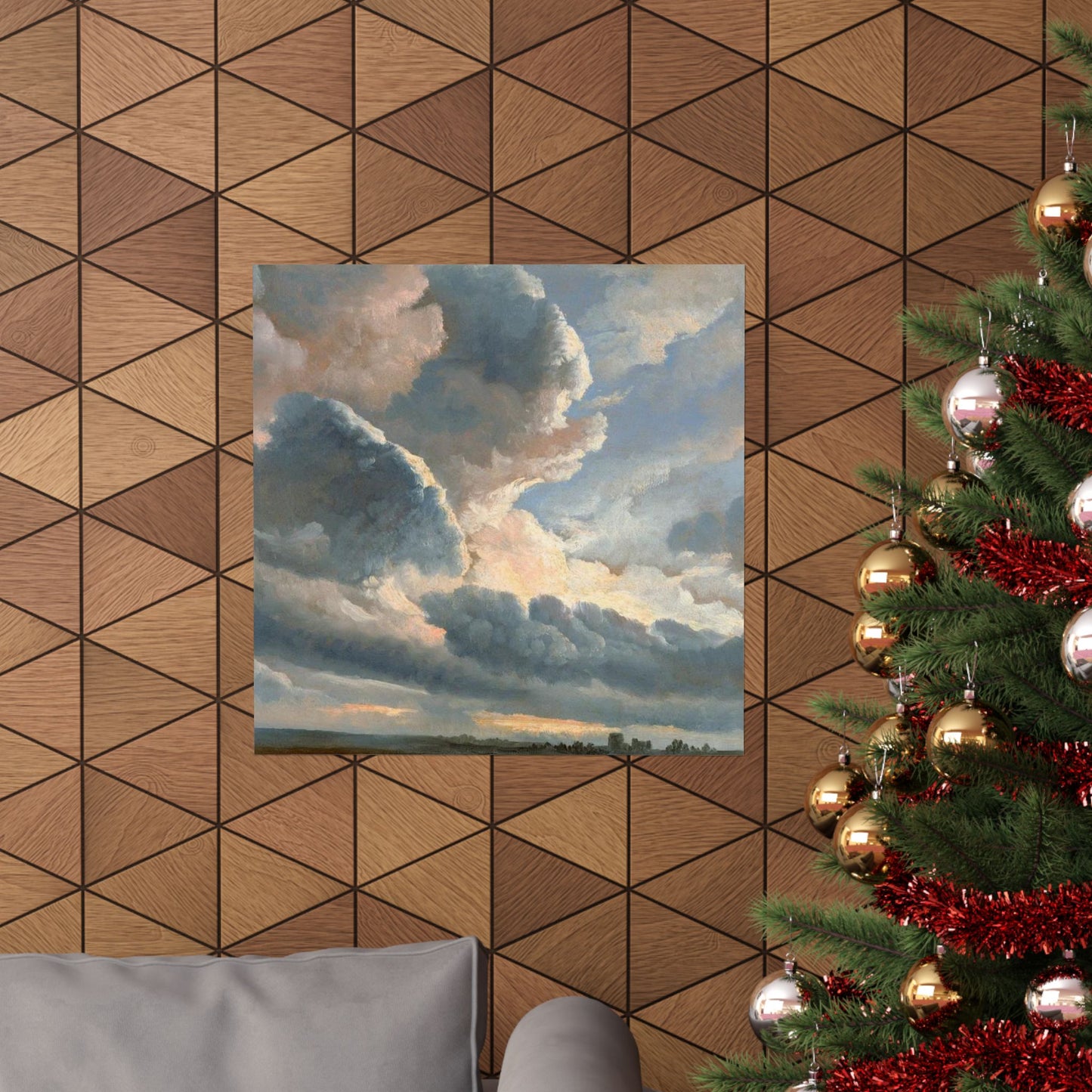 Simon Alexandre Clement Denis Clouds Sunset Print - Matte Poster of Rome Skyline - Art and Nature Wall Decor