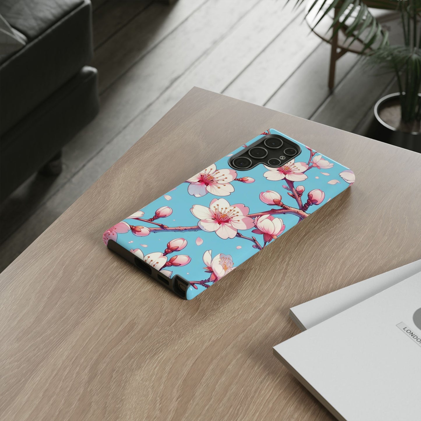 Anime Phone Case, Sakura Blossom Tough Case, Friend Gift, Japanese Culture, Protective Cover, Anime Lover Gift