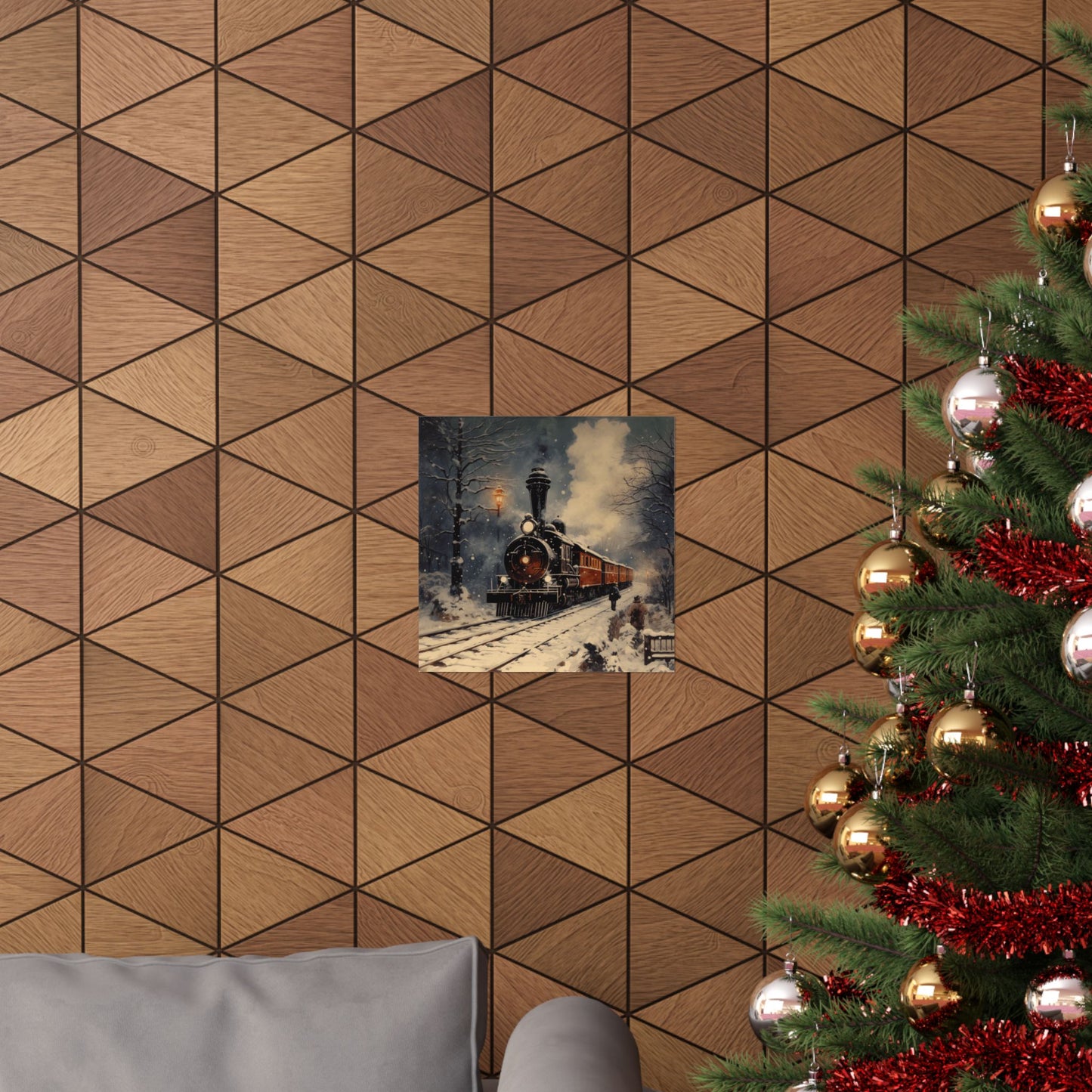 Winter Train Art Print, Polar Express Aesthetic, Inspired by Russian Literature, Romantic Snowy Night Scene, Perfect Christmas Gift