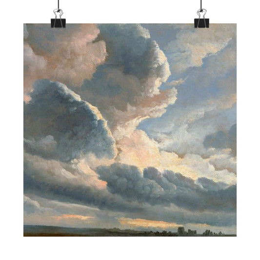 Simon Alexandre Clement Denis Clouds Sunset Print - Matte Poster of Rome Skyline - Art and Nature Wall Decor