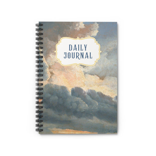 Clouds Sunset Study Notebook - Simon Alexandre Clement Denis Art - Ruled Spiral Journal for Art and Nature Lovers