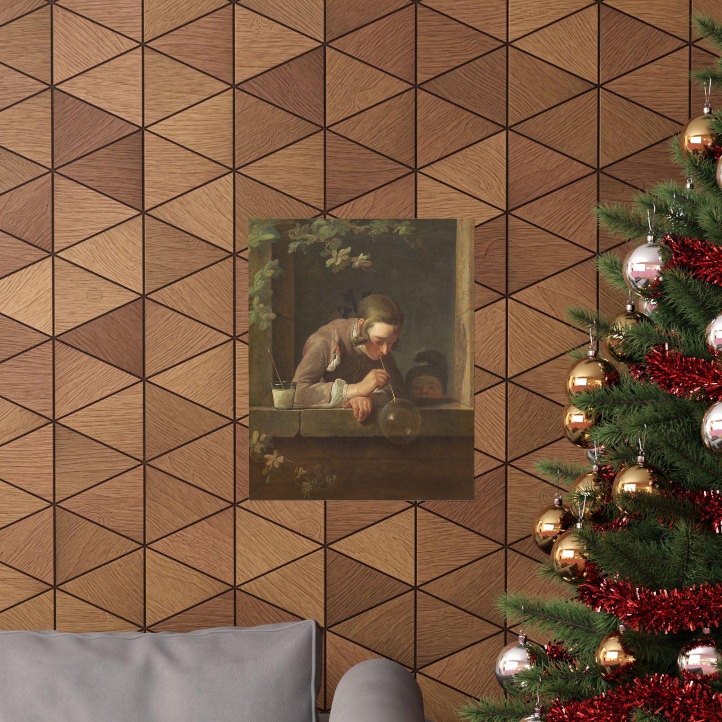 Rococo Art Print, Jean Simeon Chardin's Soap Bubbles Matte Poster, Perfect for Home Decor