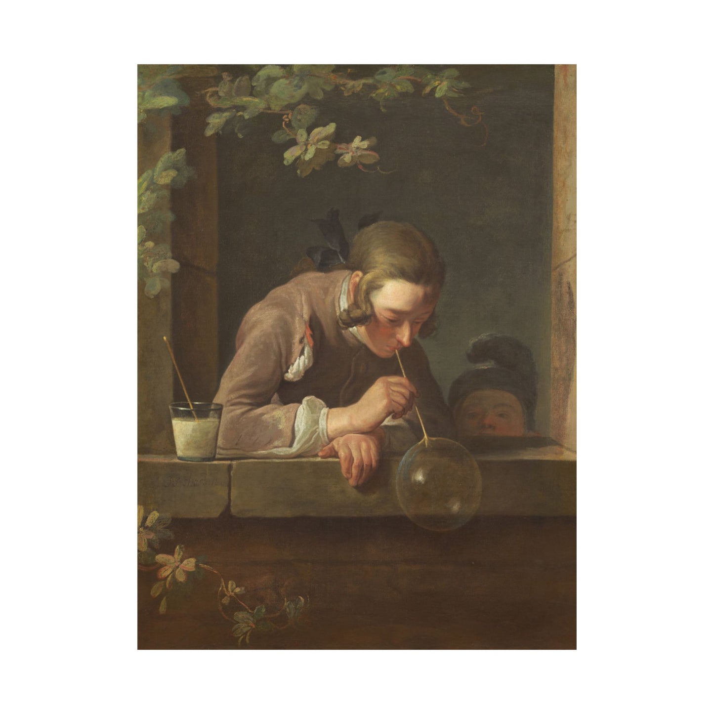 Rococo Art Print, Jean Simeon Chardin's Soap Bubbles Matte Poster, Perfect for Home Decor
