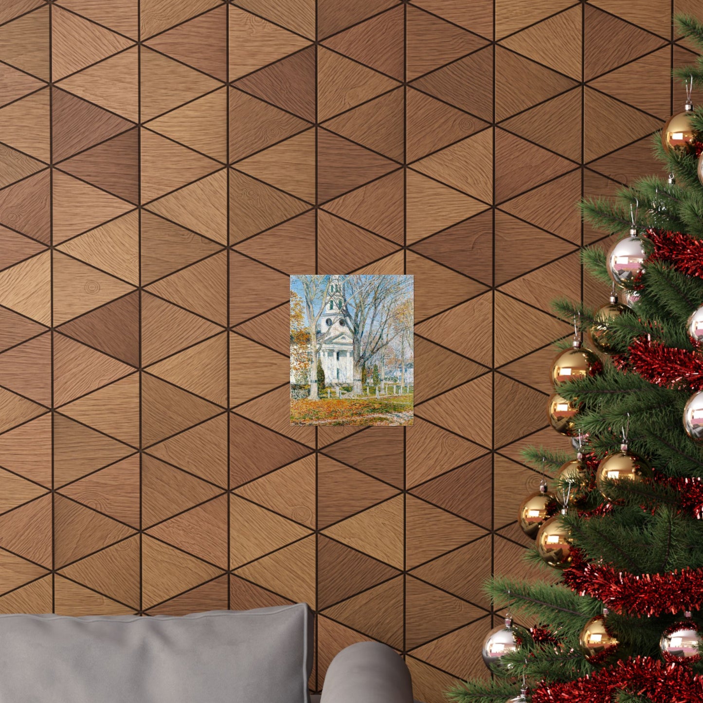 Church at Old Lyme by Childe Hassam, Impressionist Cityscape Art Print, Classic American Artwork Poster