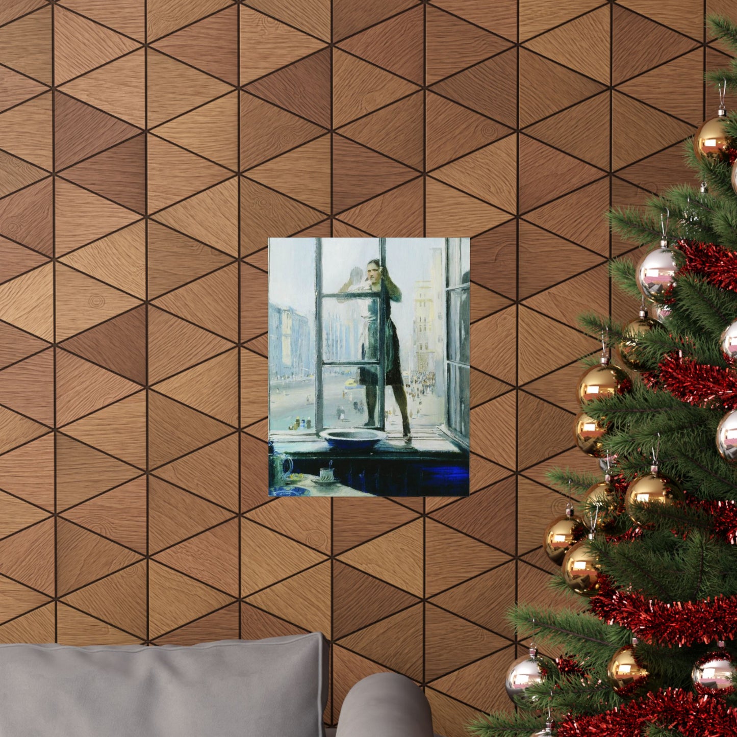 Spring Window by Yuri Pimenov Soviet Art Print Cultural Masterpiece Wall Decor Poster - Available in Large Sizes