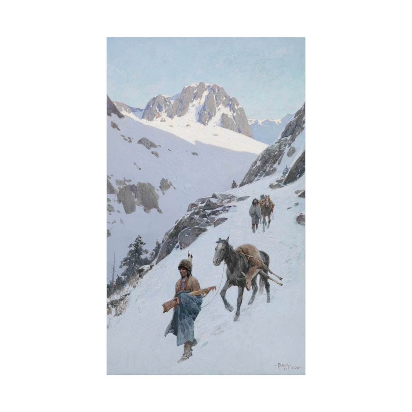 Henry Farny - A Successful Hunt - Art Print - Classic American Western Scene - Museum Quality Wall Decor