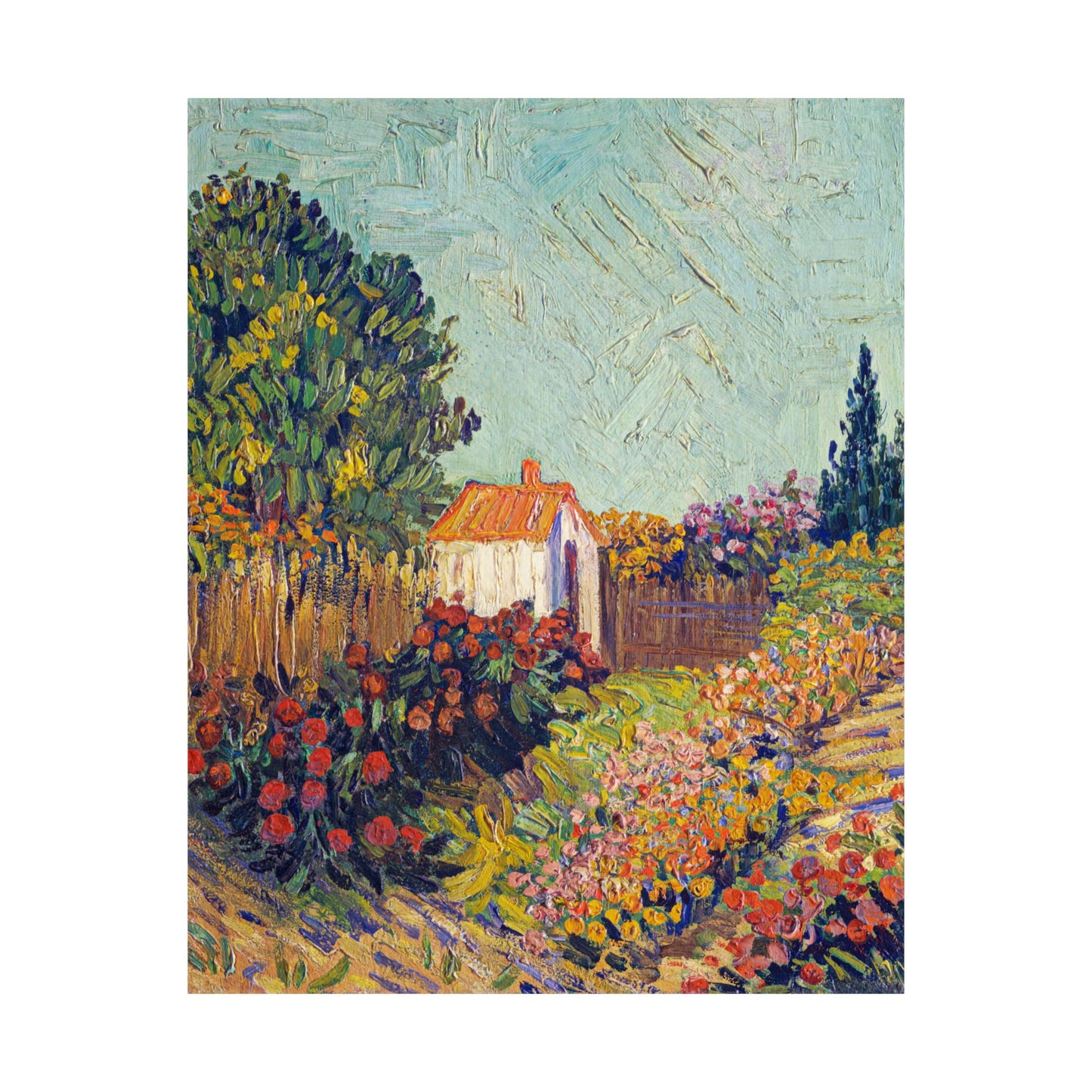 Vincent van Gogh Garden Landscape Print , Vibrant Flower Art Poster, Inspiring Home Decor Gift