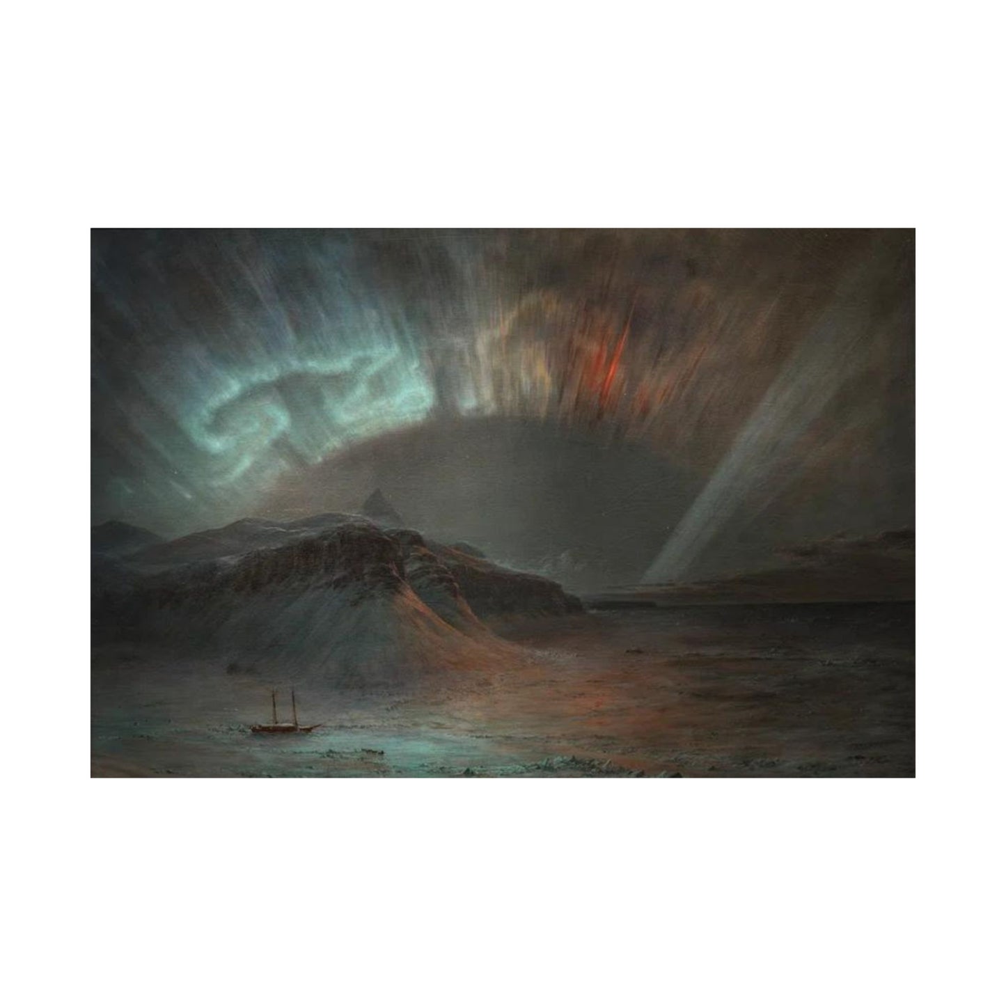 Frederic Edwin Church's Aurora Borealis Print - Arctic Expedition Artwork - Historical Nature Poster