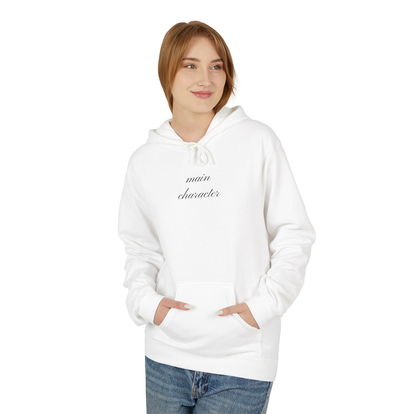 Main Character Hoodie - Elegant Unisex Fleece Hoodie for Teens & Adults - Perfect Gift for Friends and Siblings