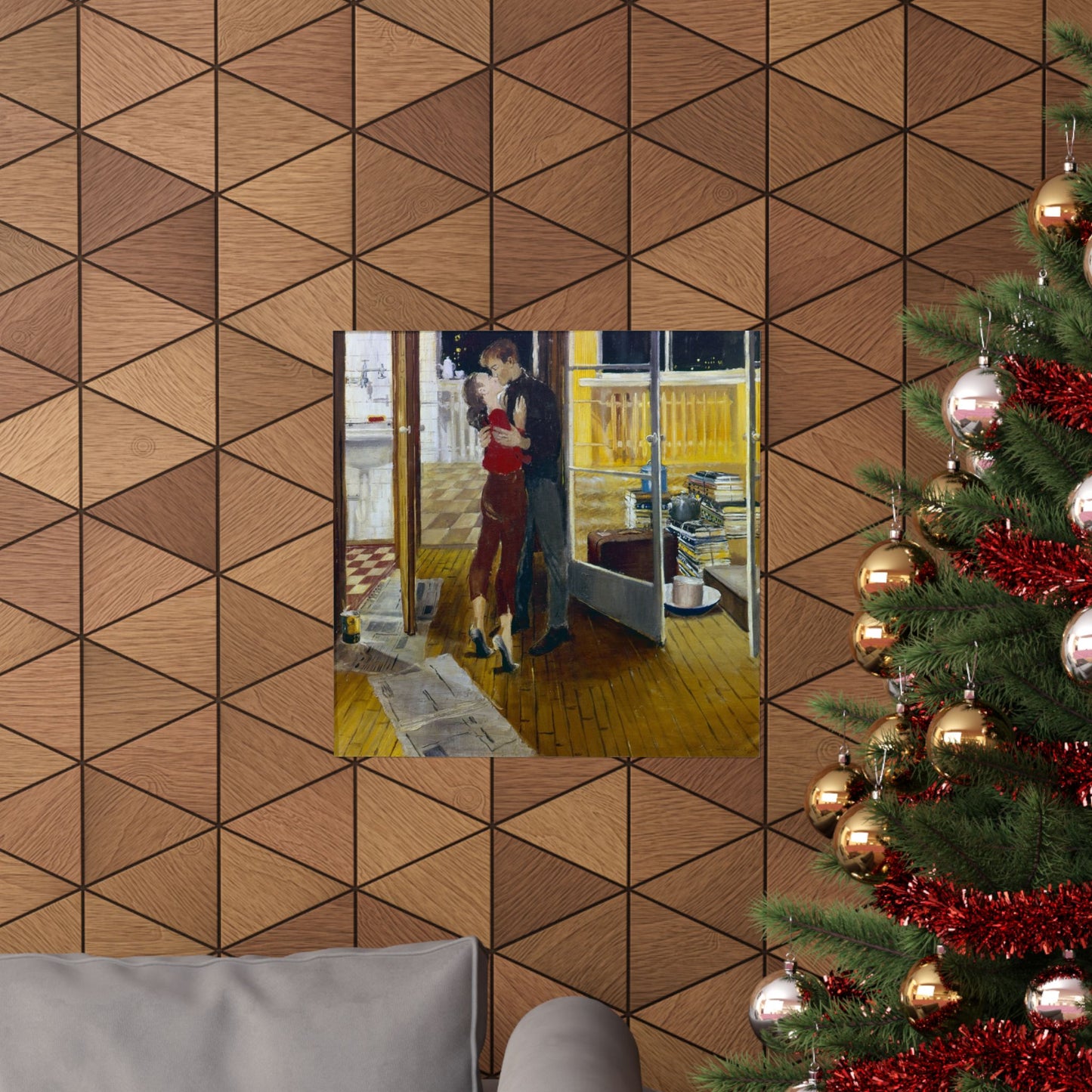 Yuri Pimenov's Lyrical Housewarming 1965 Print - Romantic Soviet Art - Ideal Wedding, Valentines Gift for Couples