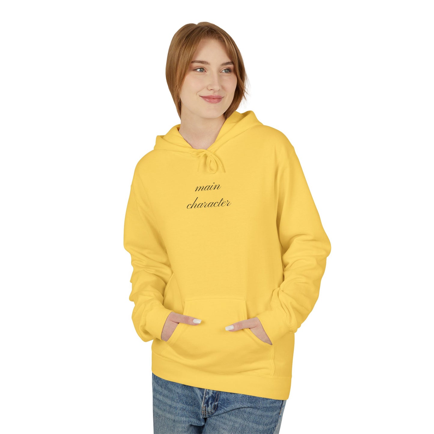 Main Character Hoodie - Elegant Unisex Fleece Hoodie for Teens & Adults - Perfect Gift for Friends and Siblings