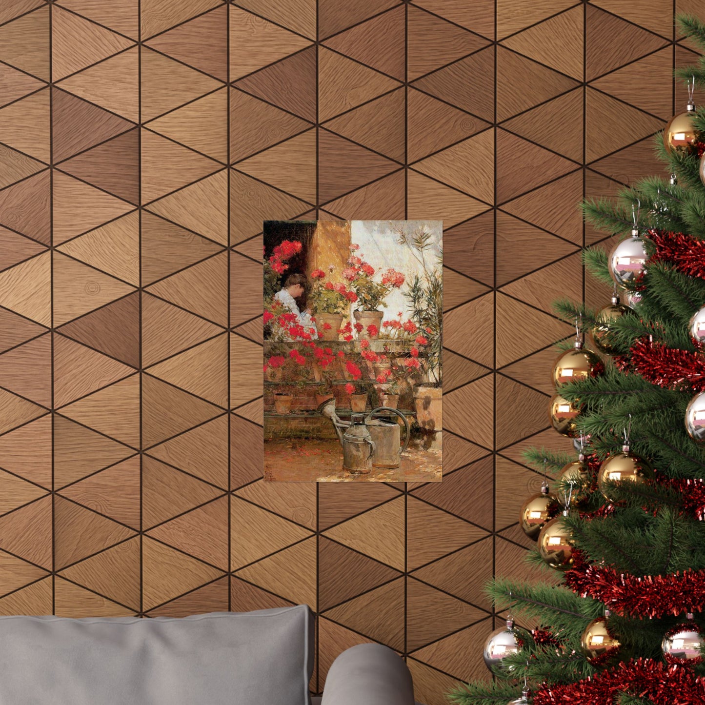 Childe Hassam Geraniums Print, Impressionist Floral Art Poster, Elegant Home Decor, Great Gift