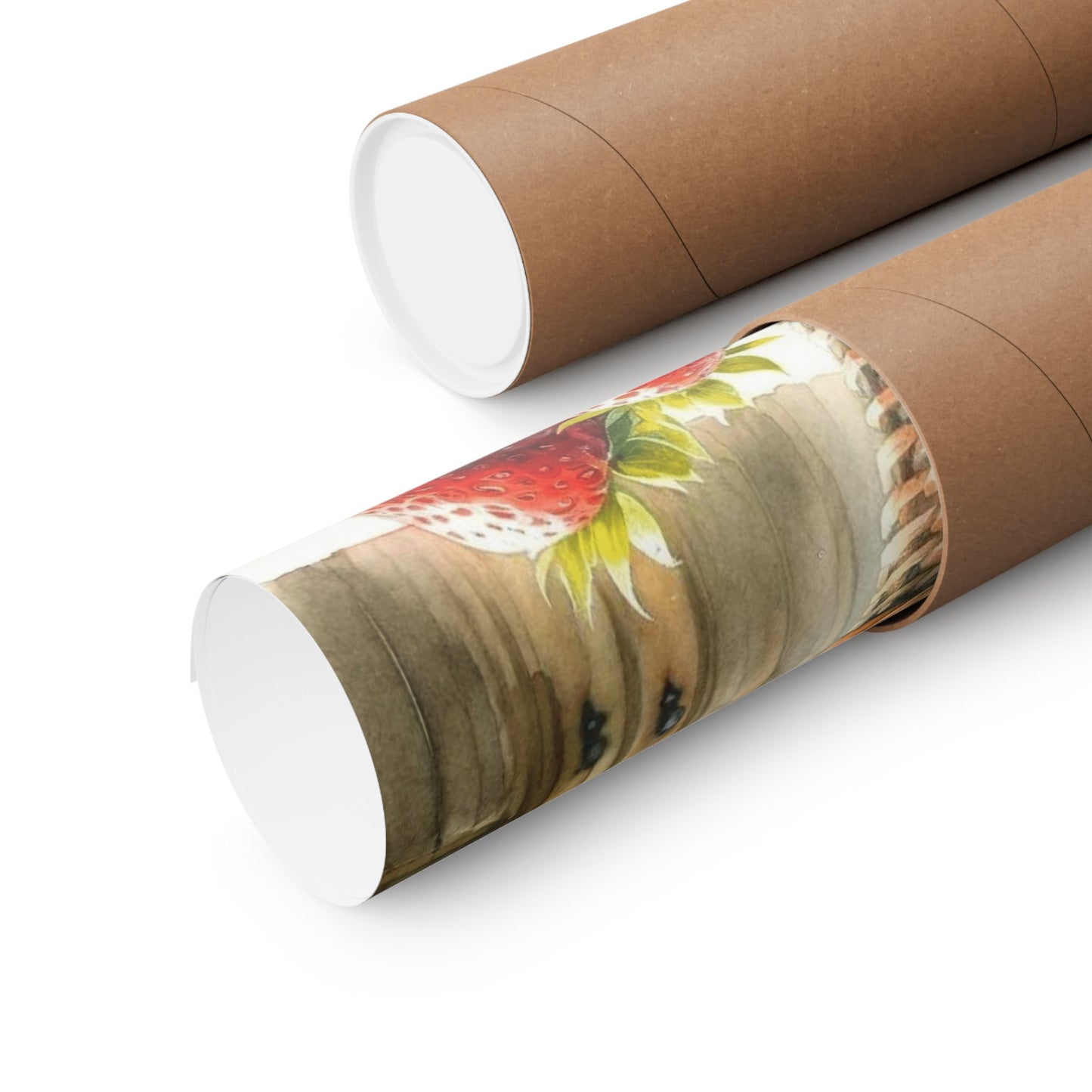 Juicy Strawberries Watercolor Print, Summer Kitchen Wall Art, Vibrant Fruit Basket Poster, Perfect Home Decor