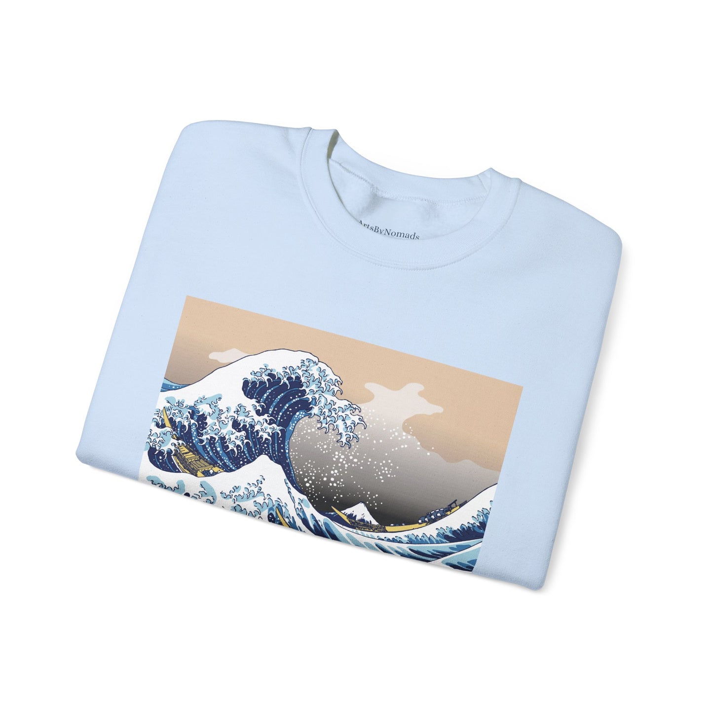 Ride the Wave Hoodie, Vintage Japanese Art 'The Great Wave' Design, Motivational Streetwear, Cozy Heavy Blend Sweatshirt