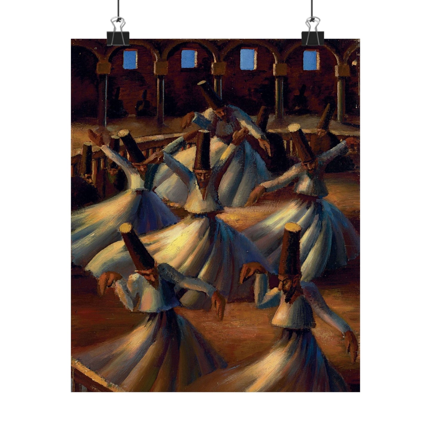 The Whirling Dervishes by Mahmoud Said, Islamic Art Print, Egyptian Painter Poster