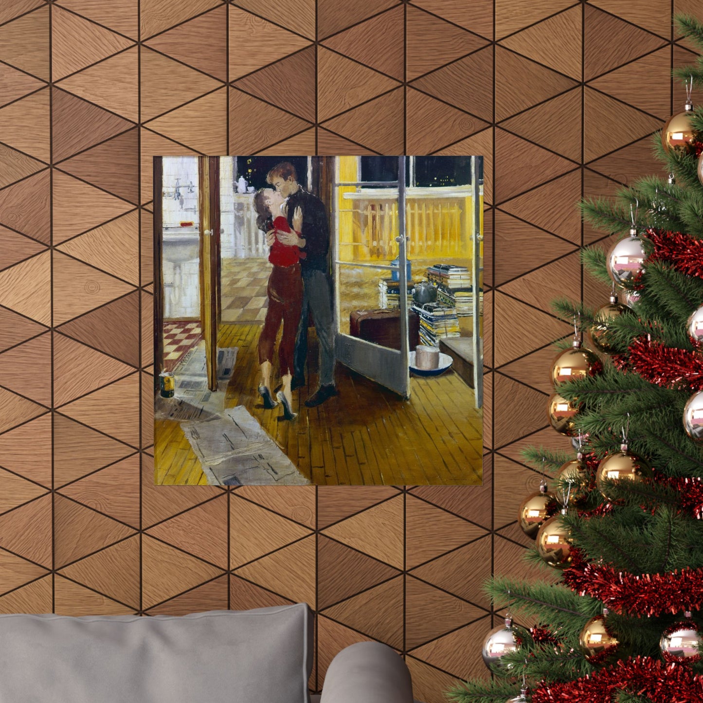 Yuri Pimenov's Lyrical Housewarming 1965 Print - Romantic Soviet Art - Ideal Wedding, Valentines Gift for Couples