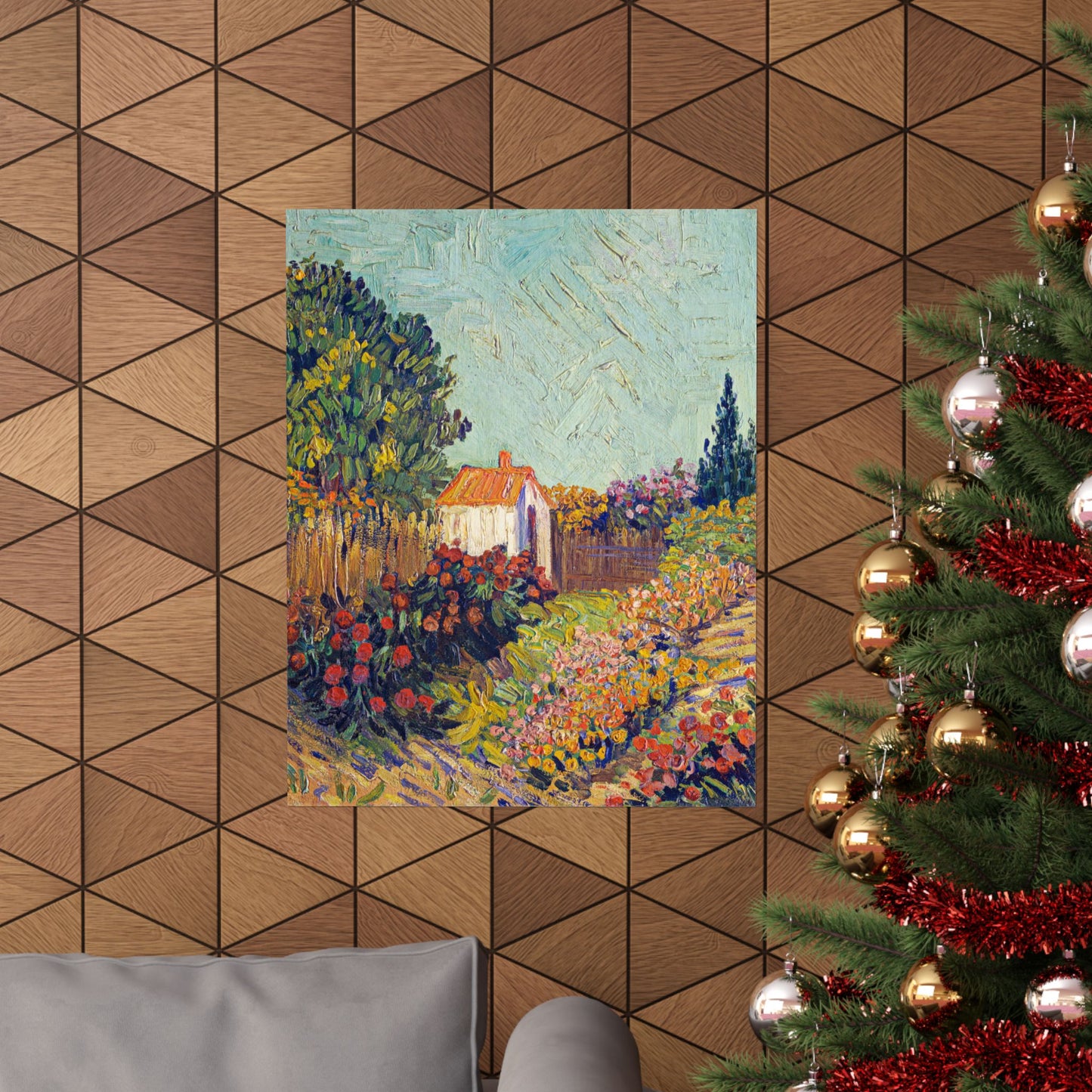 Vincent van Gogh Garden Landscape Print , Vibrant Flower Art Poster, Inspiring Home Decor Gift