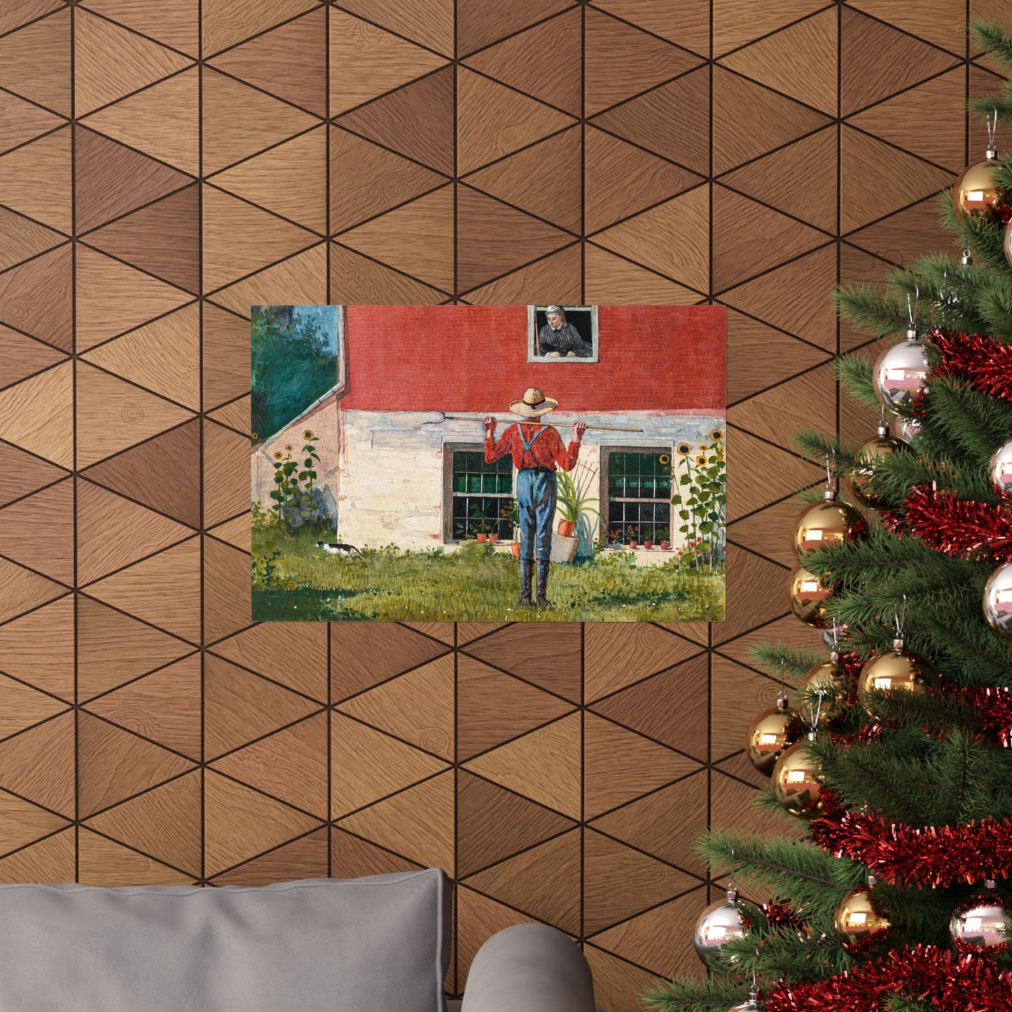 Winslow Homer In the Garden Print, Classic American Fine Art Poster, Ideal Home Decor and Art Lover Gift