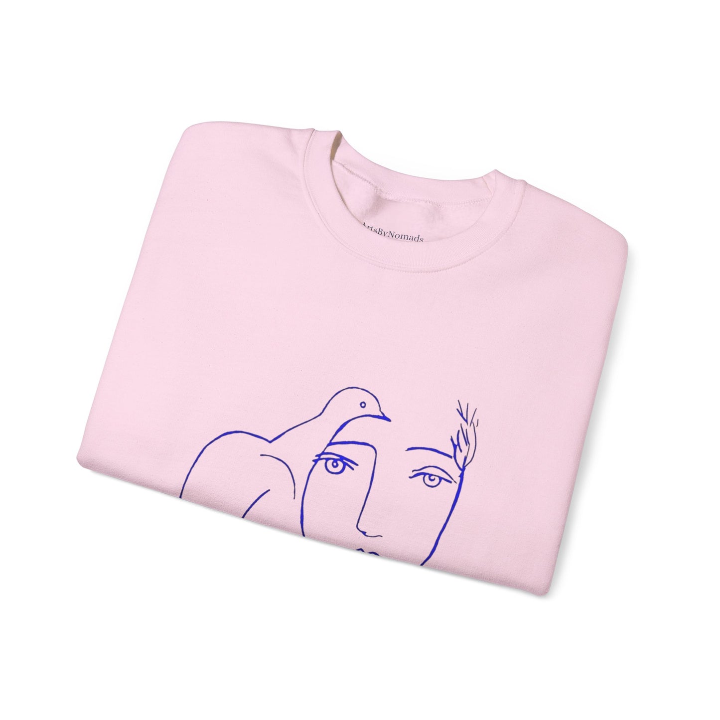 Picasso's Dove Sketch Sweatshirt, Abstract Face Line Art, Unisex Crewneck, Famous, Comfort Colors, Warm Apparel, Unique Style