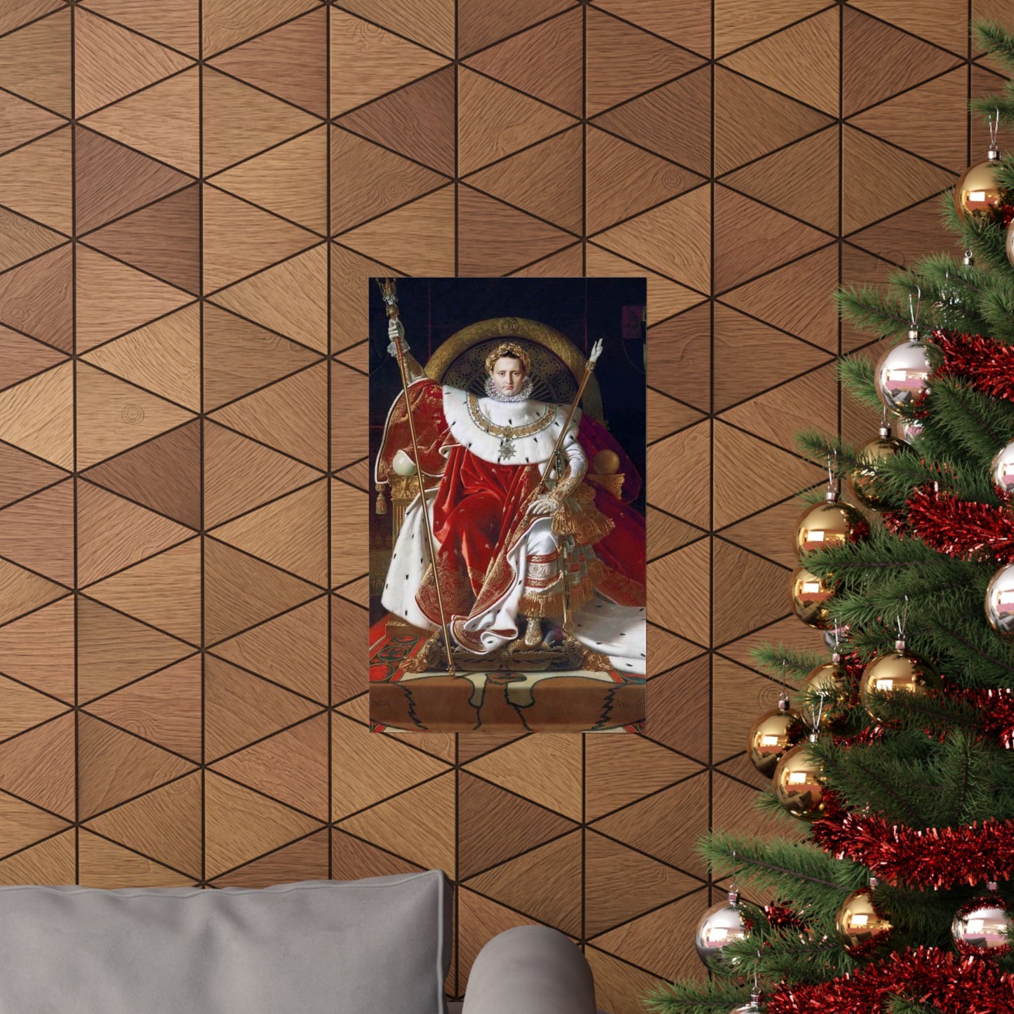 Napoleon on Imperial Throne by Ingres - 1806 Masterpiece Print - Classic French Art Poster for Home Decor