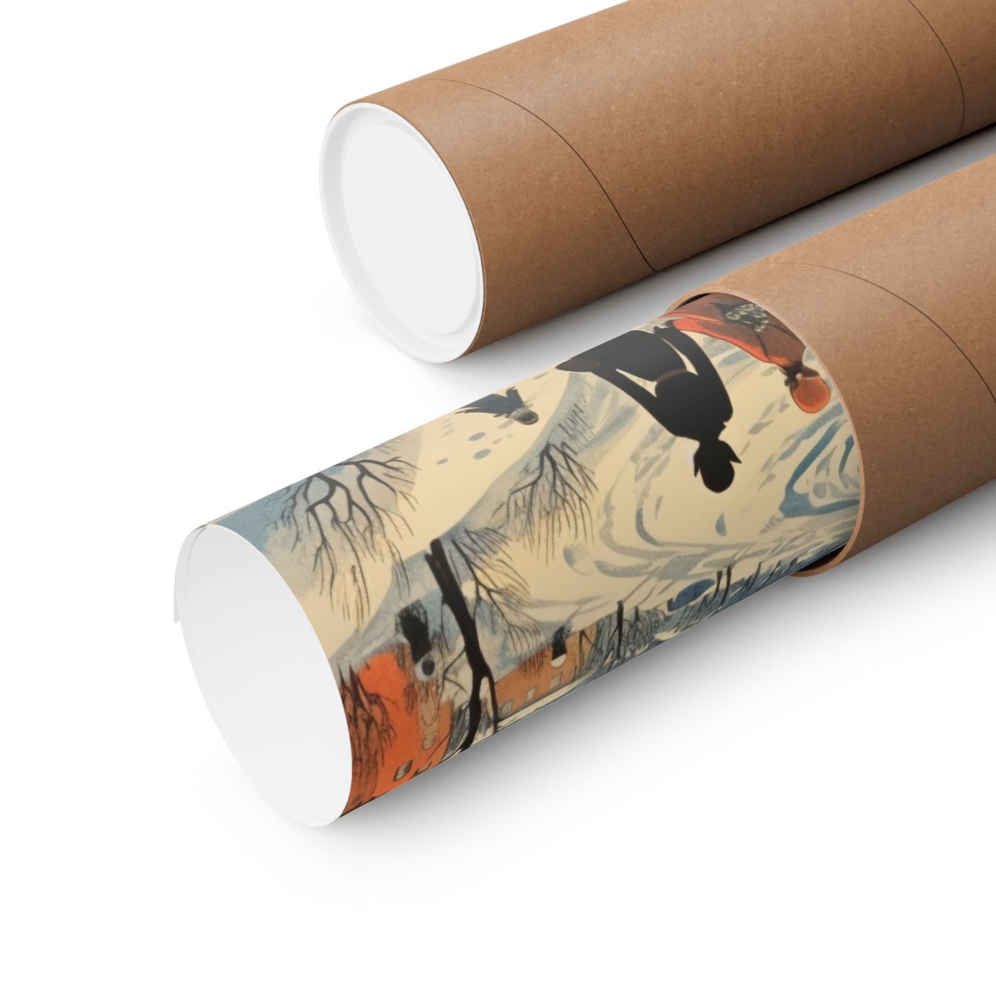 Winter Night Elegance - Boris Pasternak's Doctor Zhivago Inspired Art Illustration Poster