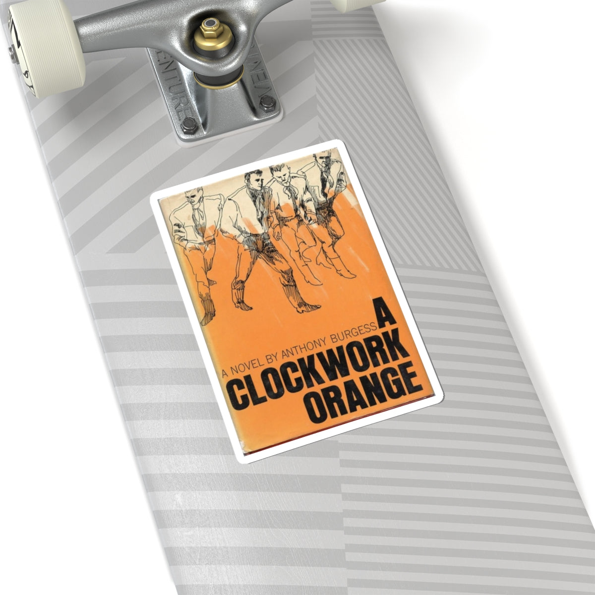 Vintage Book Cover Sticker, A Clockwork Orange by Anthony Burgess, Literature Gift, Book Lover Decal, Retro Aesthetic
