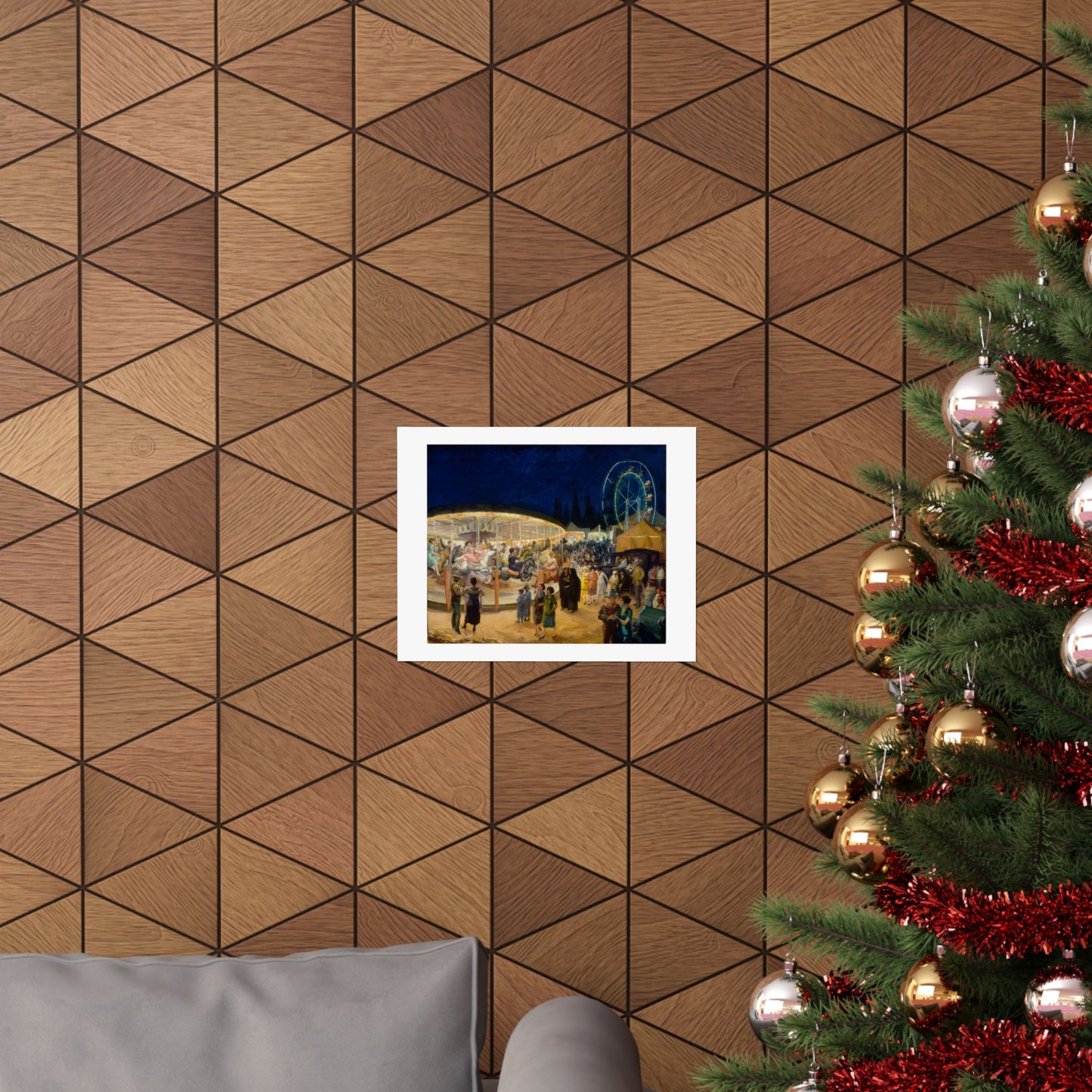 John Sloan's Travelling Carnival, Santa Fe 1924 Print - Vibrant Historical Art Poster