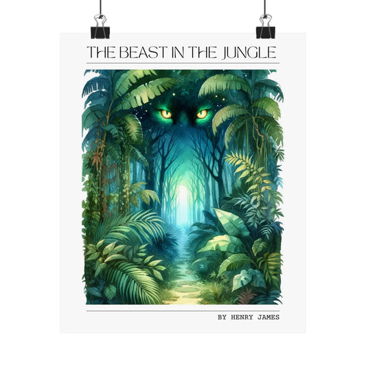 The Beast in the Jungle Book Poster, Literary Inspired Art Print, Perfect Gift for Book Lovers and Bibliophiles
