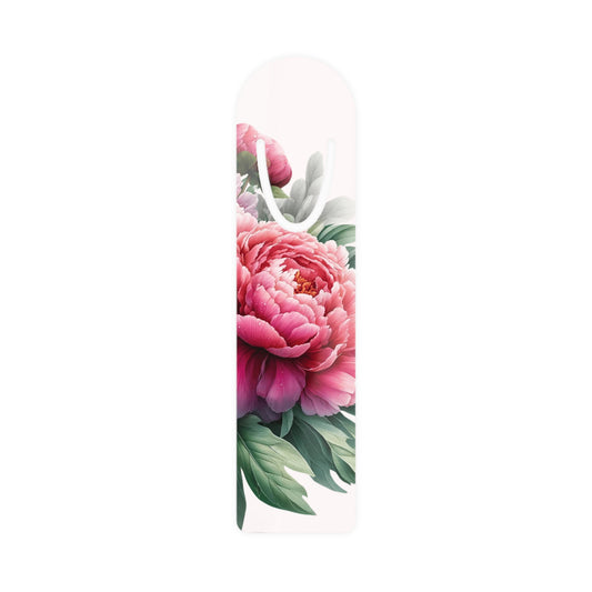 Peony Bookmark, Durable Aluminum Page Holder, Elegant Floral Design on Soft Pink, Perfect Gift for Book Lovers and Special Occasions
