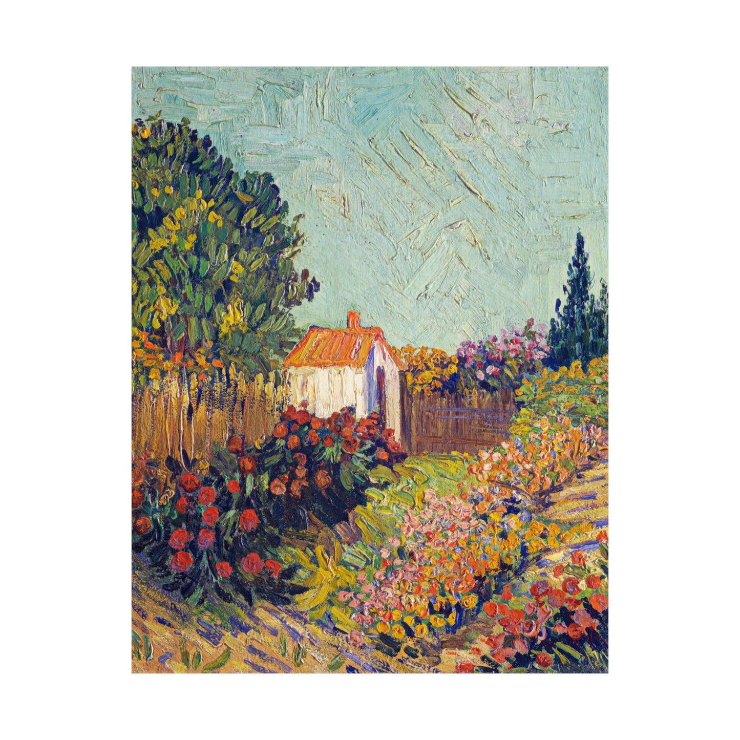 Vincent van Gogh Garden Landscape Print , Vibrant Flower Art Poster, Inspiring Home Decor Gift