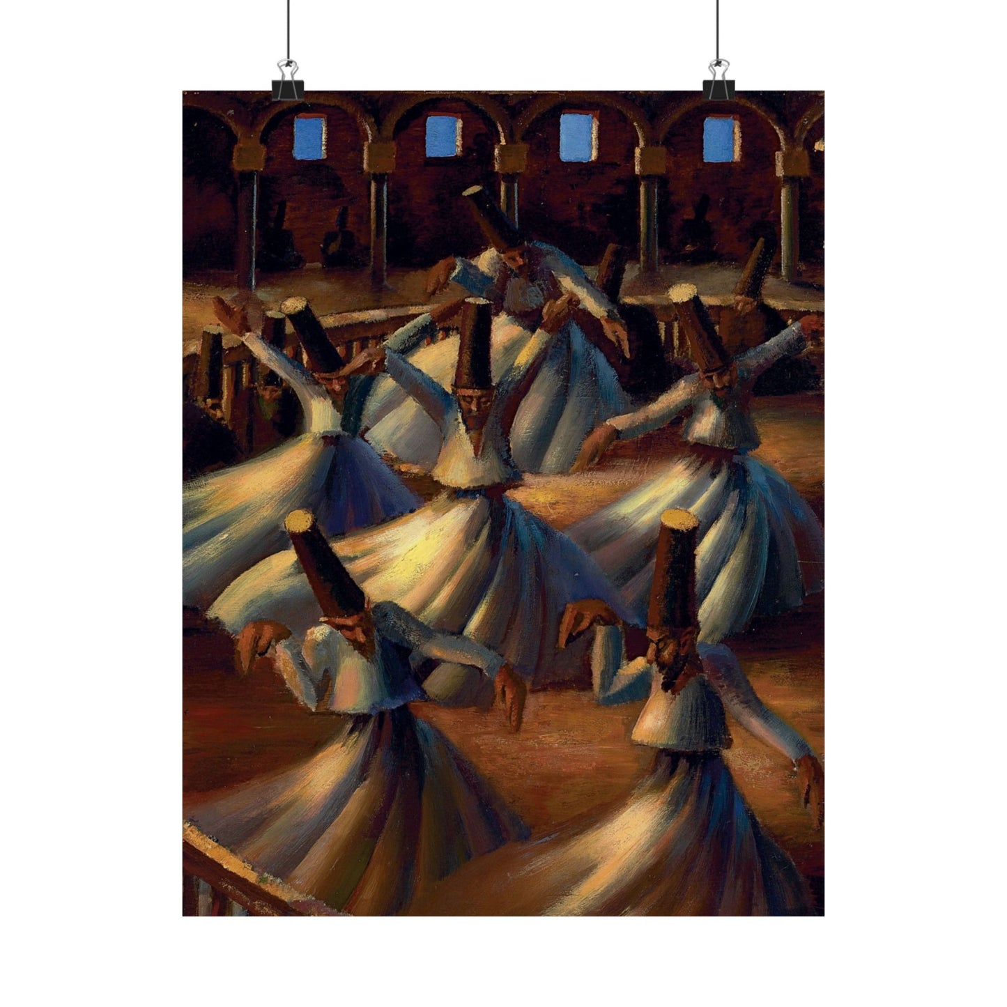 The Whirling Dervishes by Mahmoud Said, Islamic Art Print, Egyptian Painter Poster
