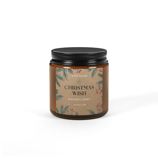 Soy Candle, Christmas Wish Gift for Friends and Family, Eco-Friendly Home Decoration, Light Up Your Wishes