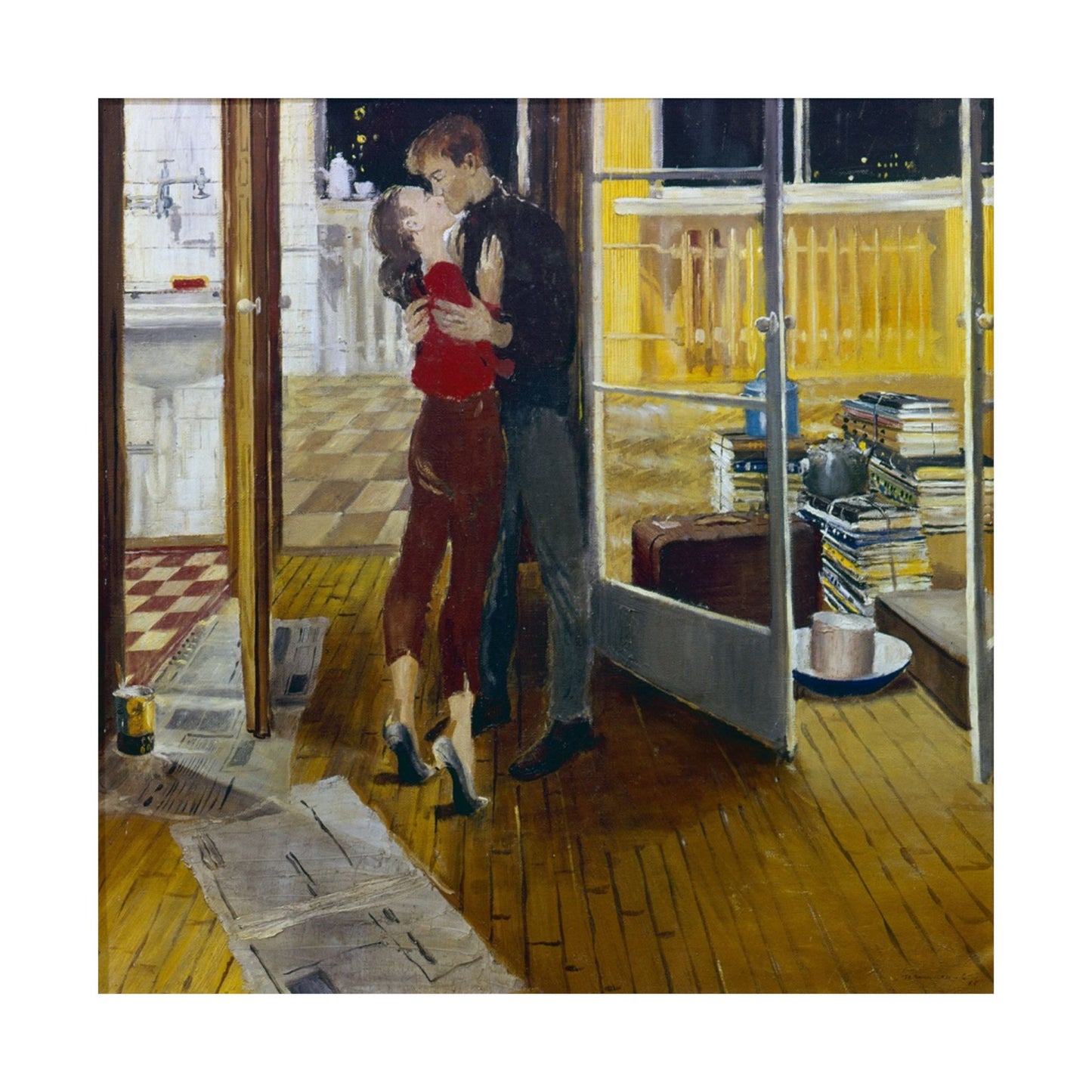 Yuri Pimenov's Lyrical Housewarming 1965 Print - Romantic Soviet Art - Ideal Wedding, Valentines Gift for Couples