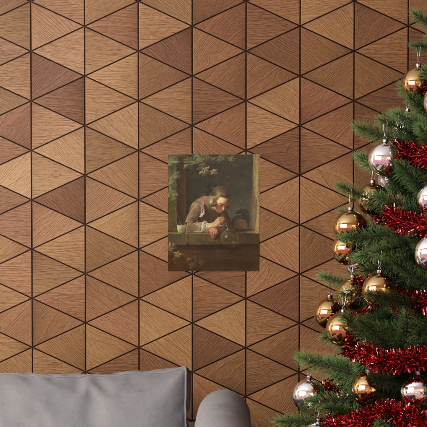 Rococo Art Print, Jean Simeon Chardin's Soap Bubbles Matte Poster, Perfect for Home Decor