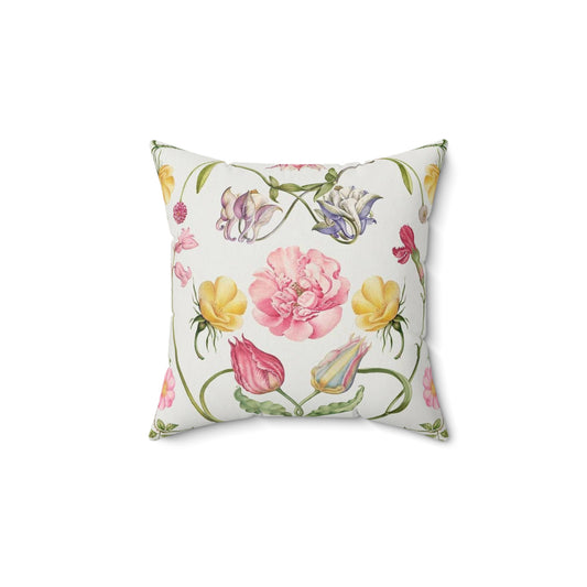 Vintage Blooming Wild Flowers Pillow - Elegant Double Sided Floral Decor - Gift for Valentines Day, Gift for Her, Home Decor Idea