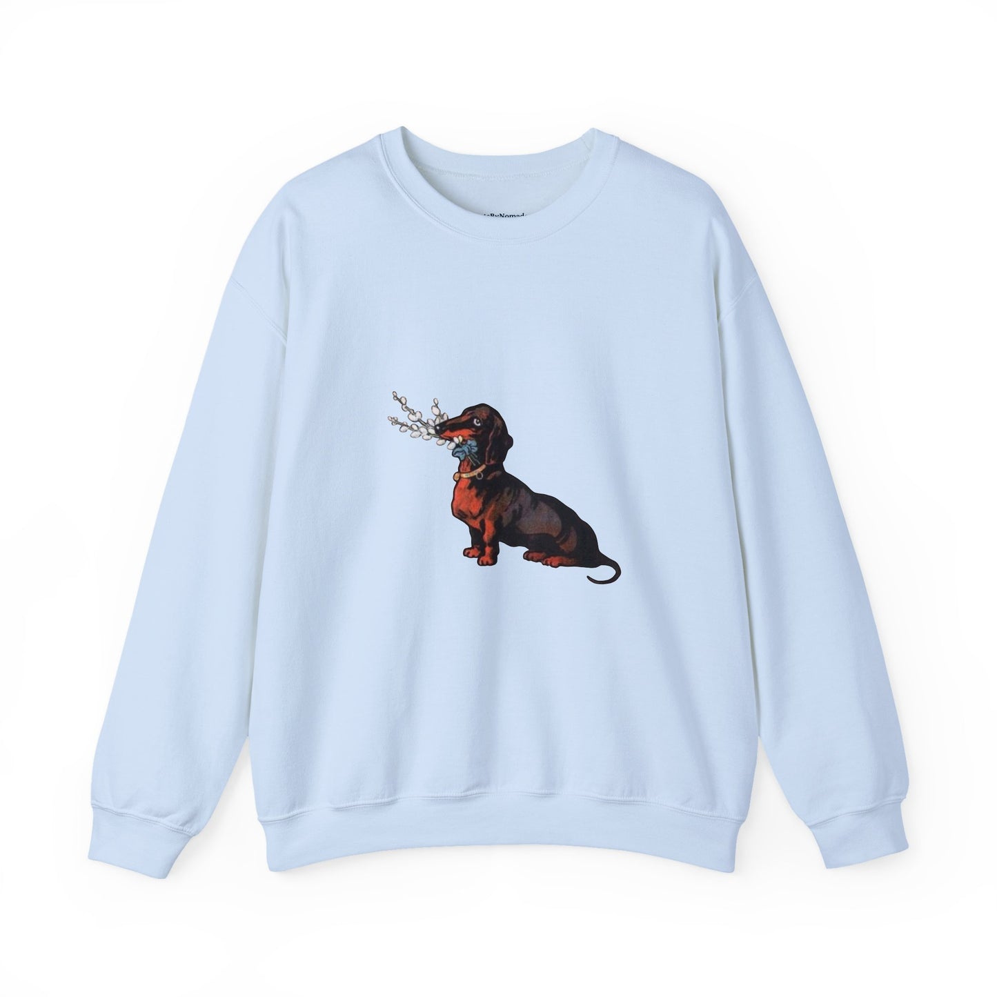 Dachshund Dog Vintage Sweatshirt, Cute & Elegant Unisex Crewneck Jumper, Floral Print, Gift for Dog Lovers, Cozy Winter Fashion, Animal