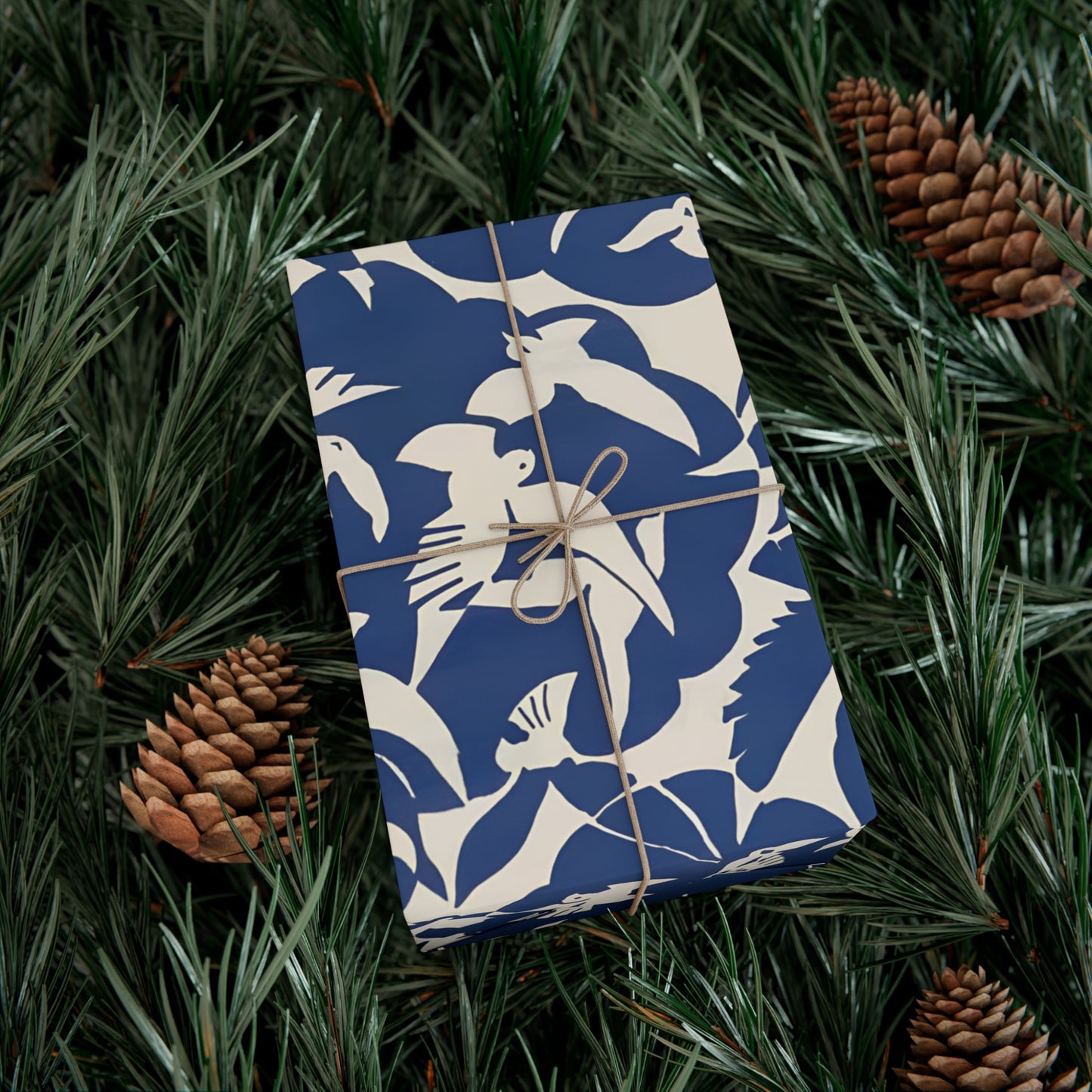 Vintage Pigeon Bird Pattern Gift Wrapping Paper - Elegant Blue and White Design from Rijksmuseum, Classic Gift Wrap - Eco Friendly
